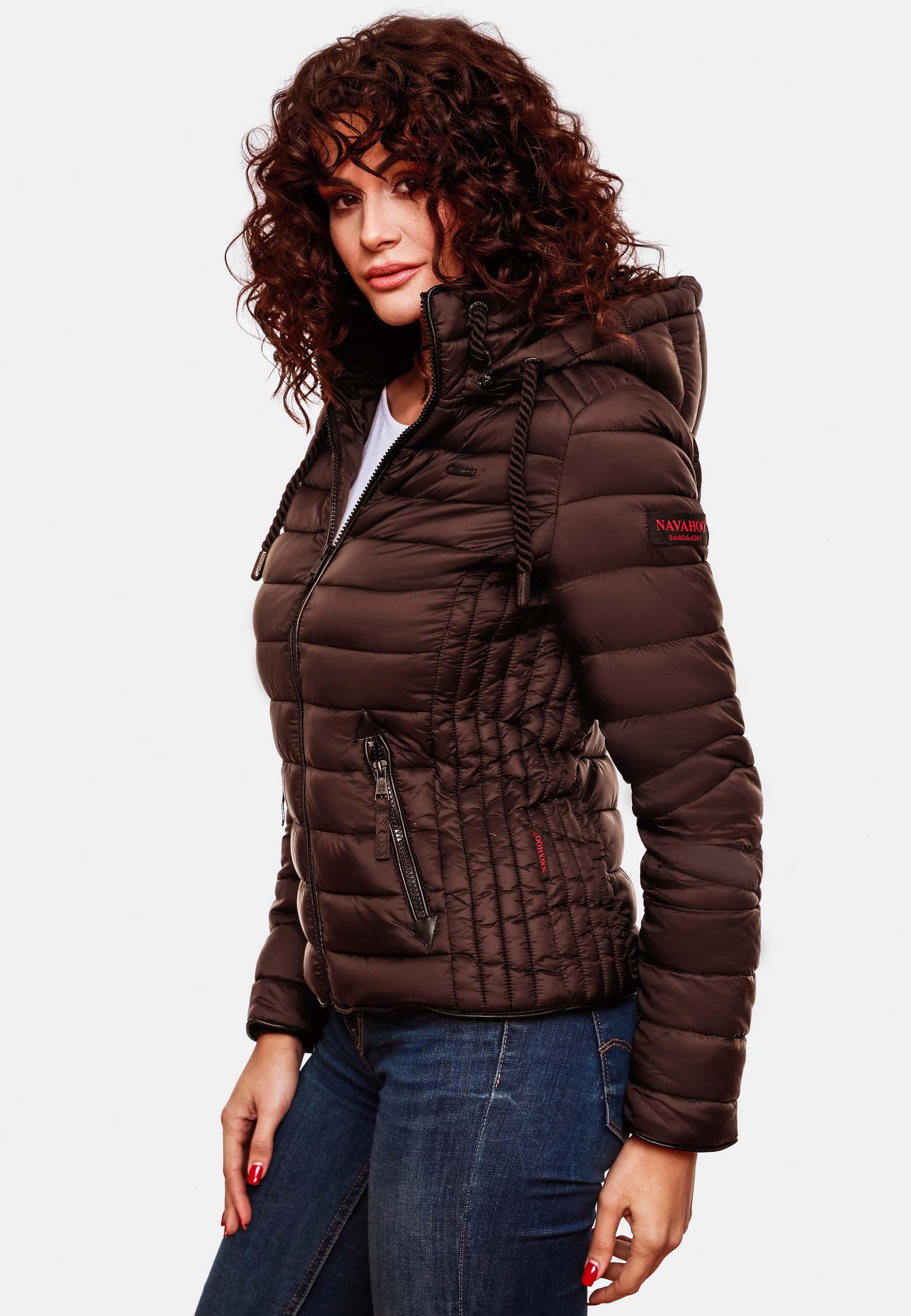 Leichte Steppjacke mit Kapuze "Lulana" Chocolate