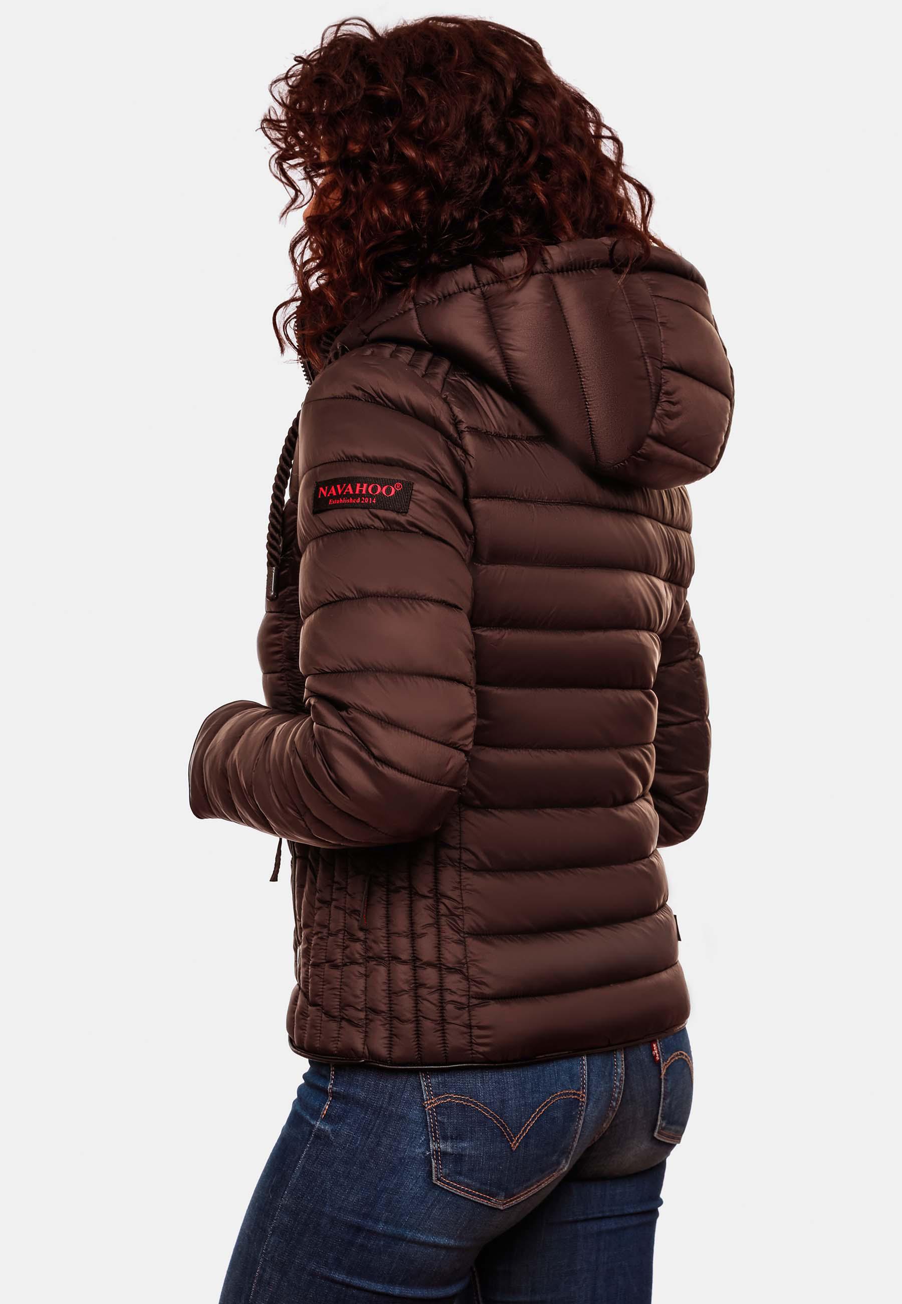 Leichte Steppjacke mit Kapuze "Lulana" Chocolate