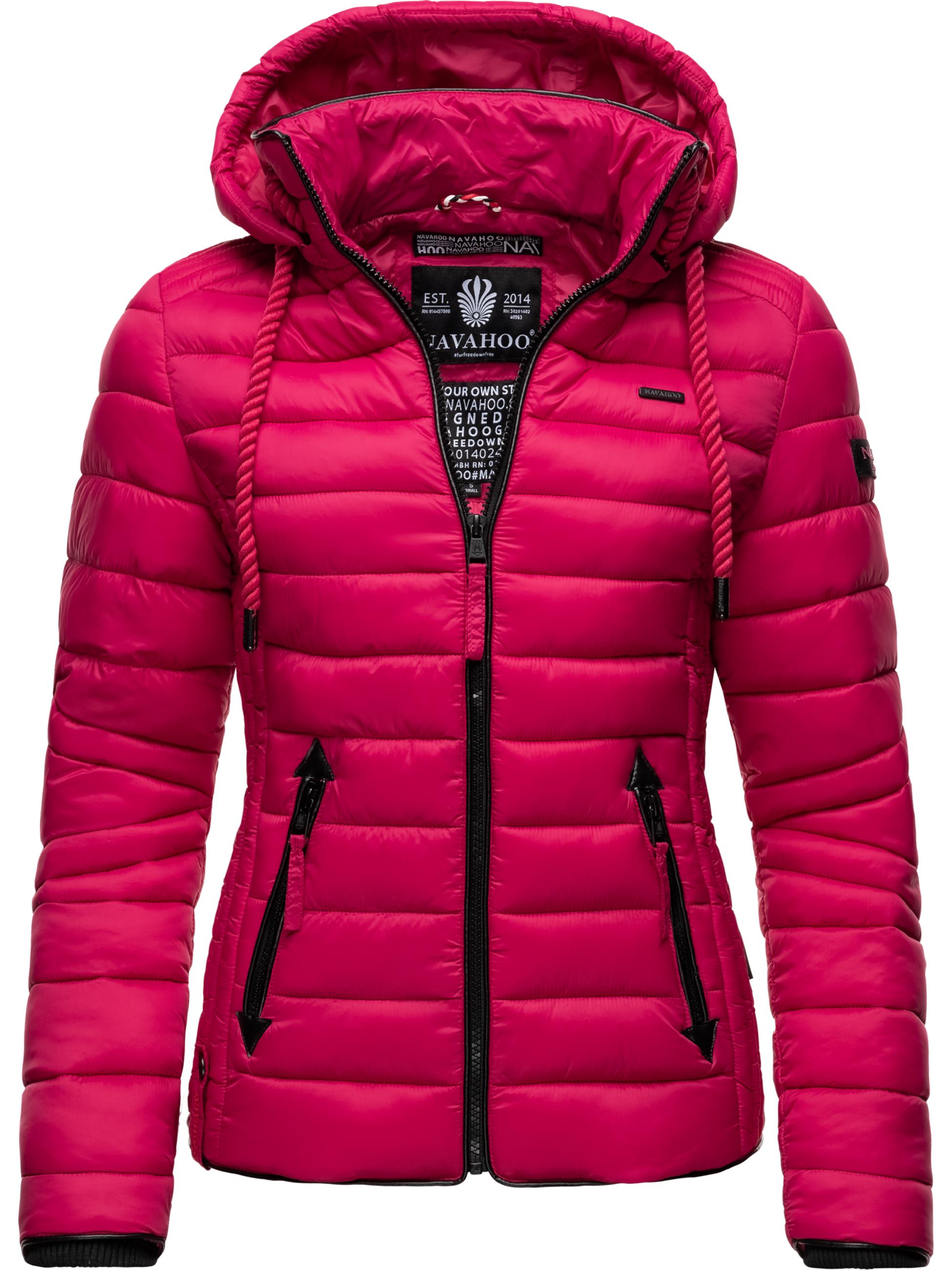 Leichte Steppjacke mit Kapuze "Lulana" Fuchsia