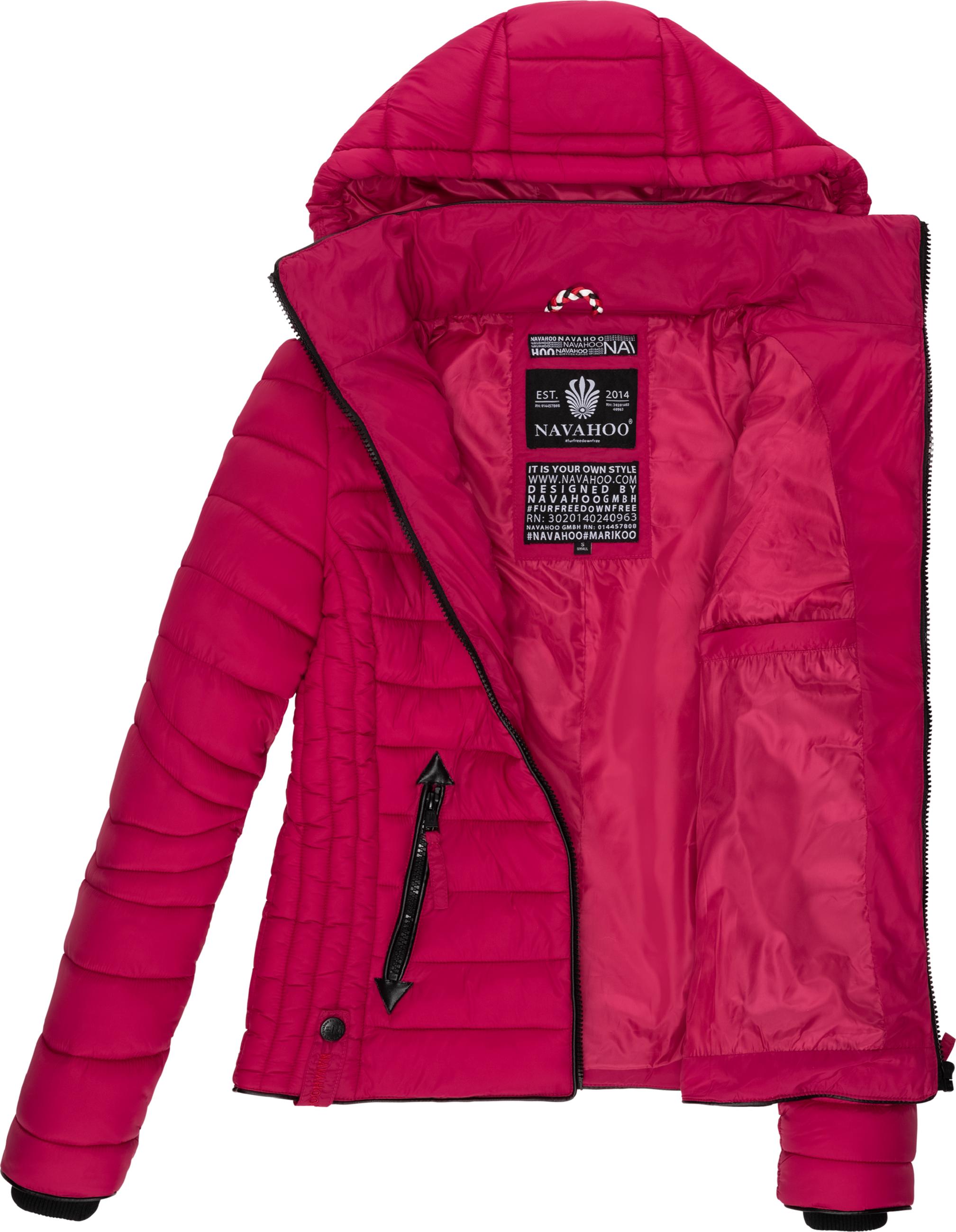 Leichte Steppjacke mit Kapuze "Lulana" Fuchsia