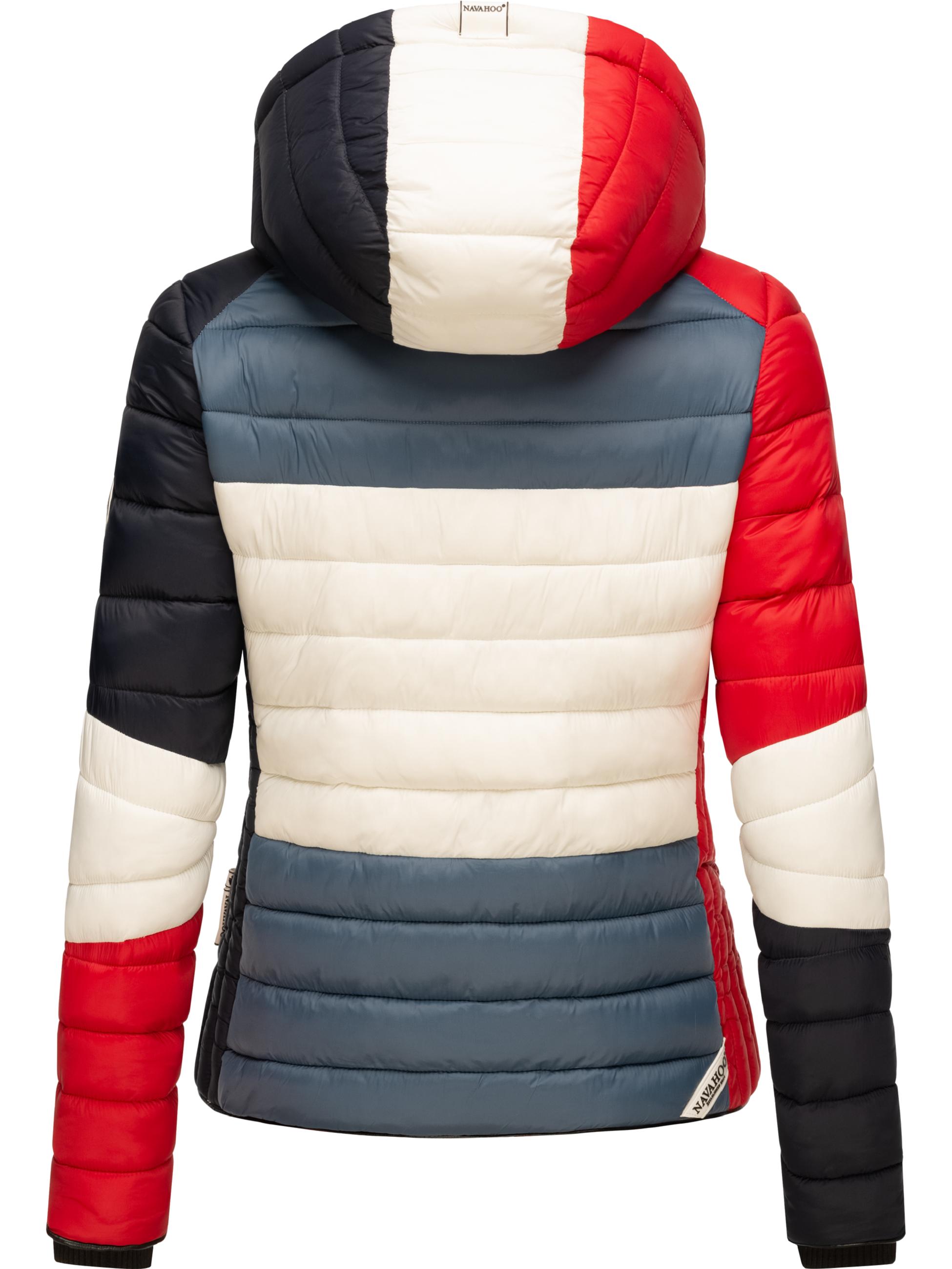 Leichte Steppjacke mit Kapuze "Lulana Multikulti" Multicolour French-Tricoloree