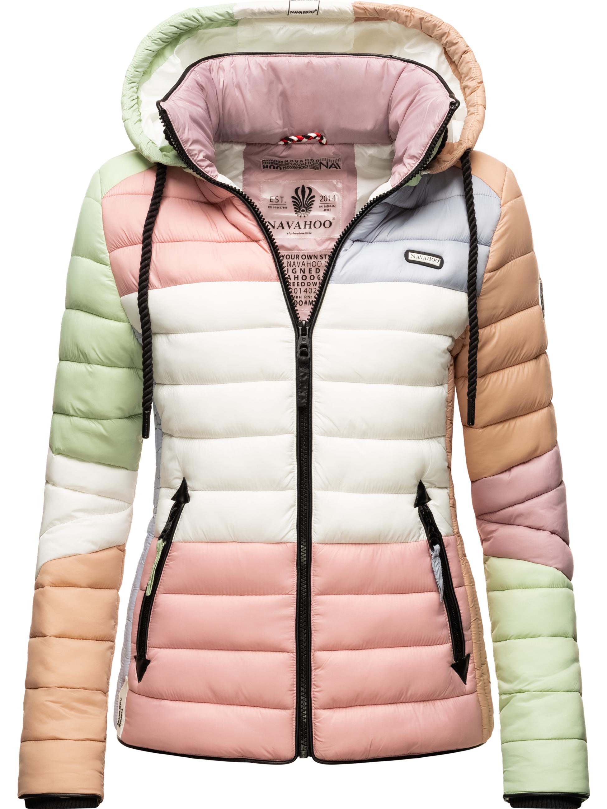 Leichte Steppjacke mit Kapuze "Lulana Multikulti" Multicolour Pastel