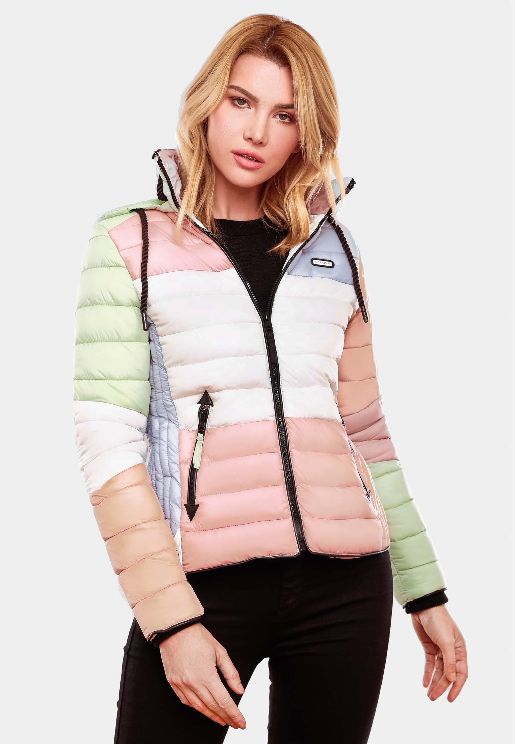 Leichte Steppjacke mit Kapuze "Lulana Multikulti" Multicolour Pastel