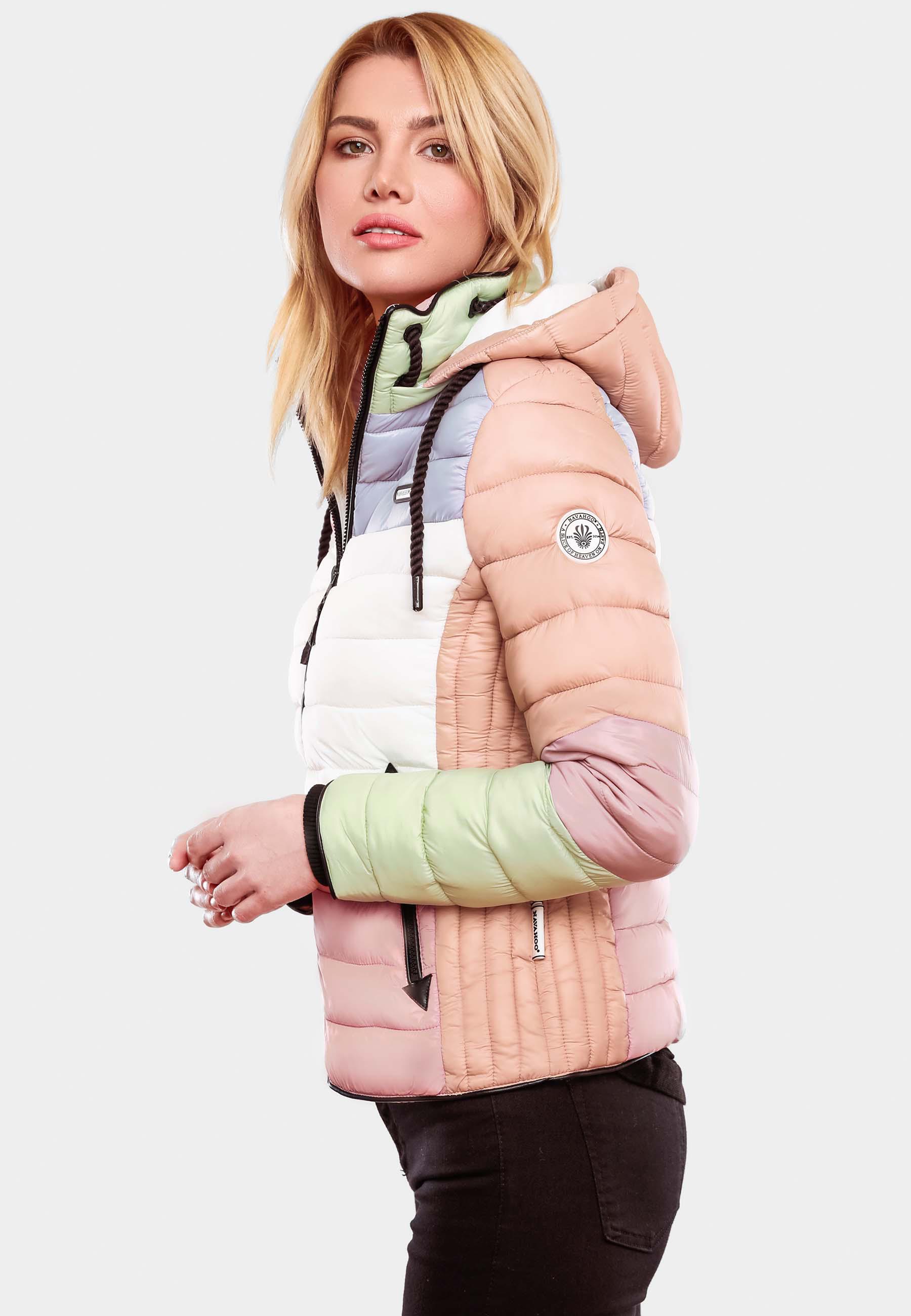 Leichte Steppjacke mit Kapuze "Lulana Multikulti" Multicolour Pastel