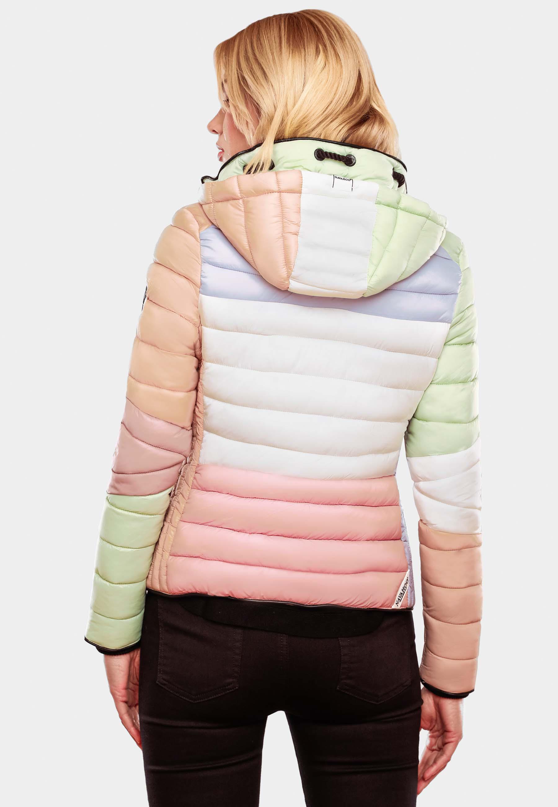 Leichte Steppjacke mit Kapuze "Lulana Multikulti" Multicolour Pastel