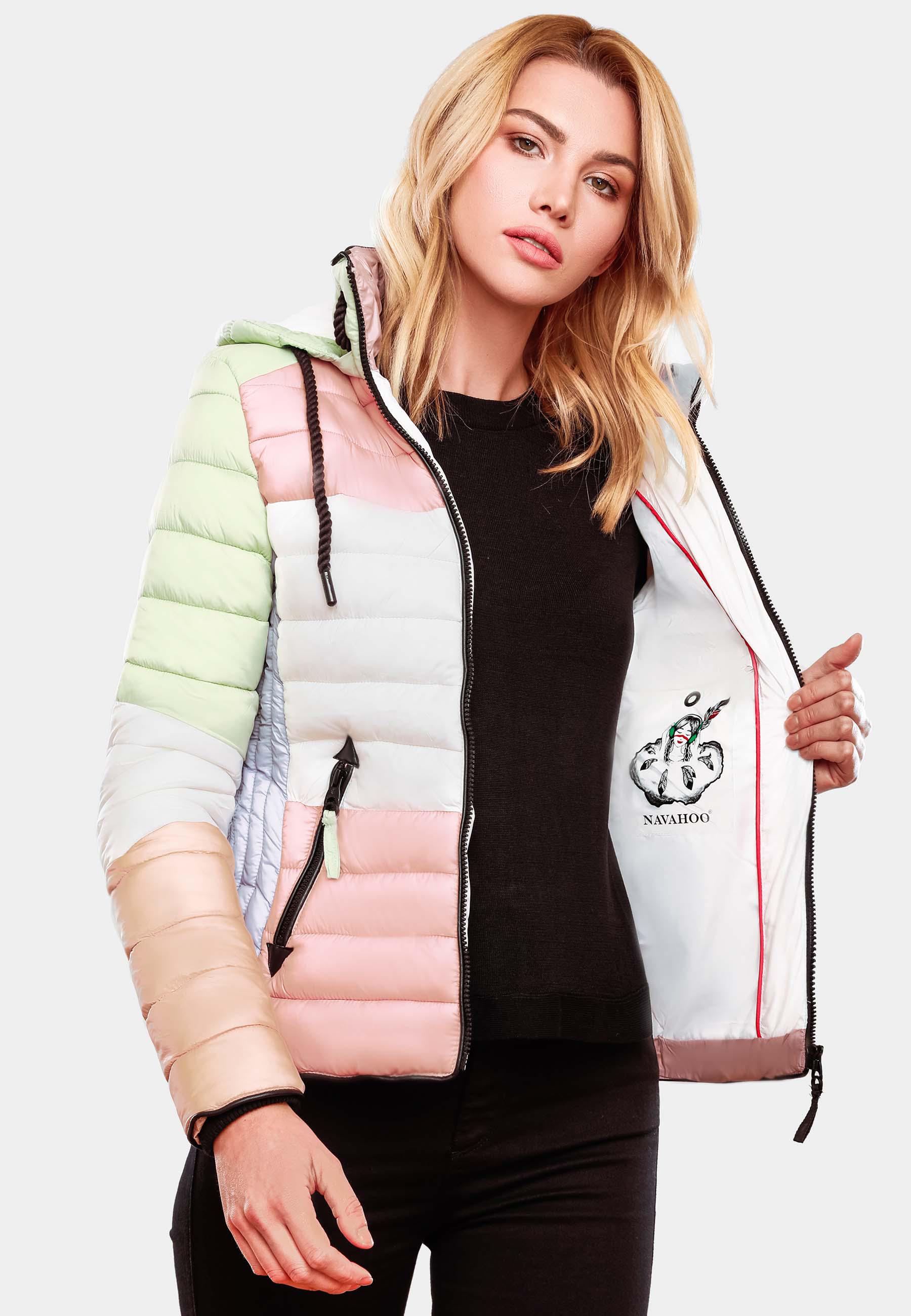 Leichte Steppjacke mit Kapuze "Lulana Multikulti" Multicolour Pastel