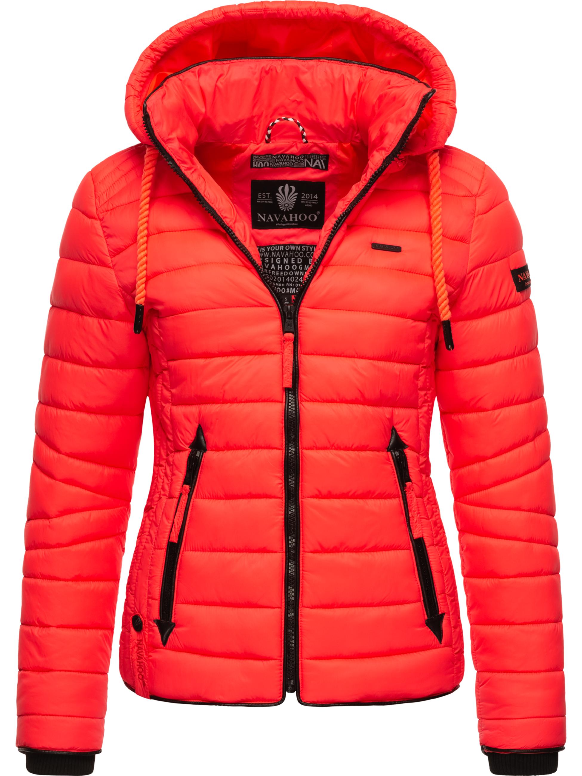 Leichte Steppjacke mit Kapuze "Lulana" Neon Coral