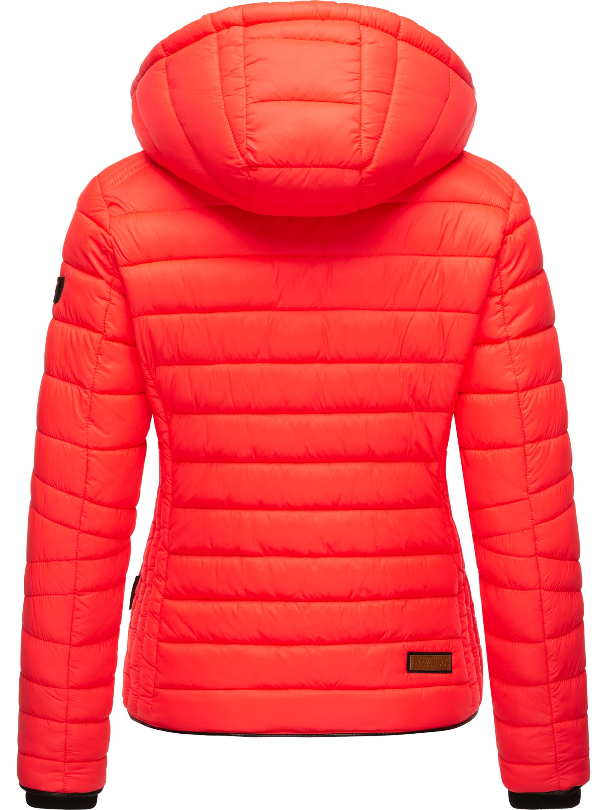 Leichte Steppjacke mit Kapuze "Lulana" Neon Coral