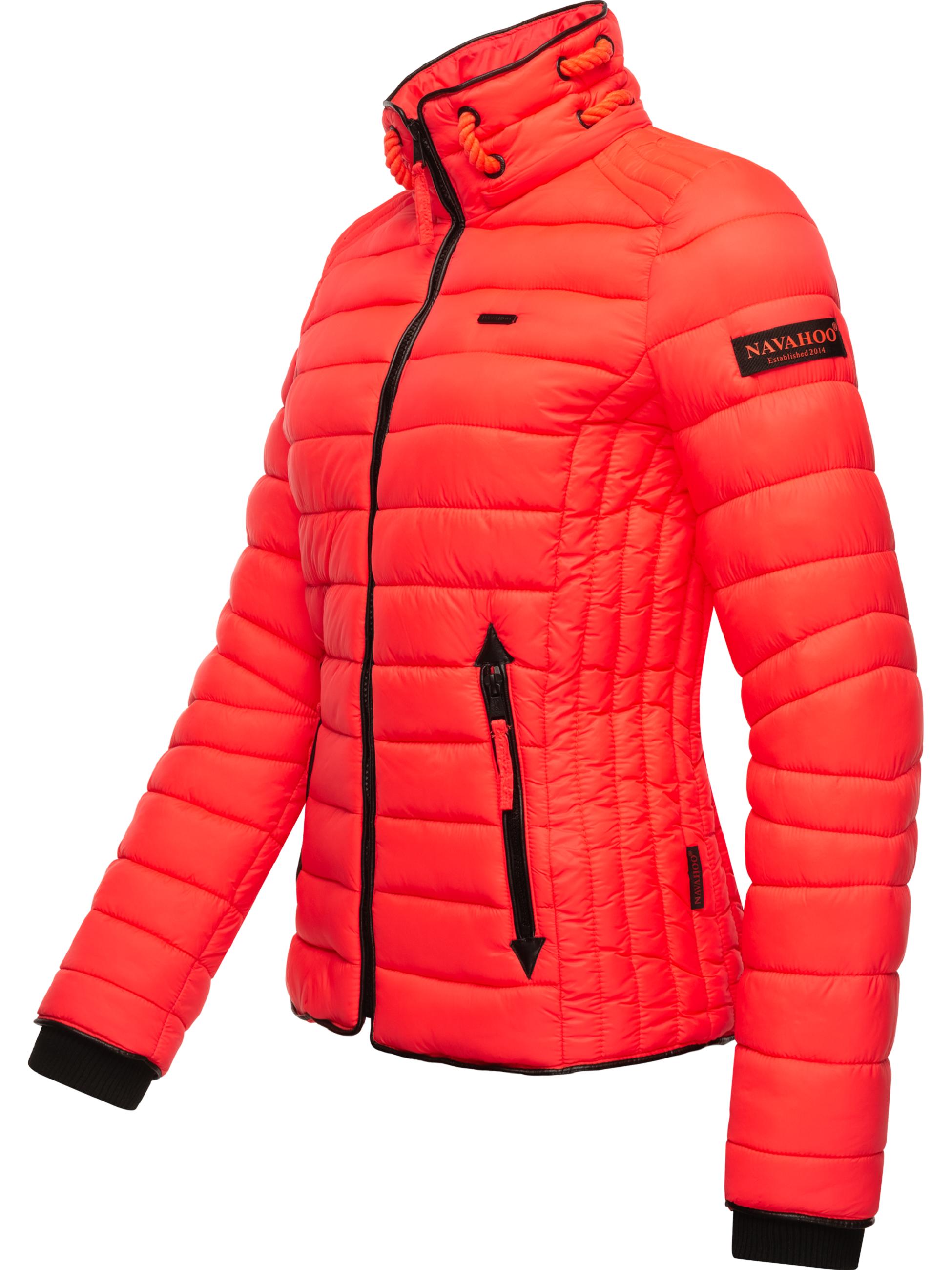 Leichte Steppjacke mit Kapuze "Lulana" Neon Coral