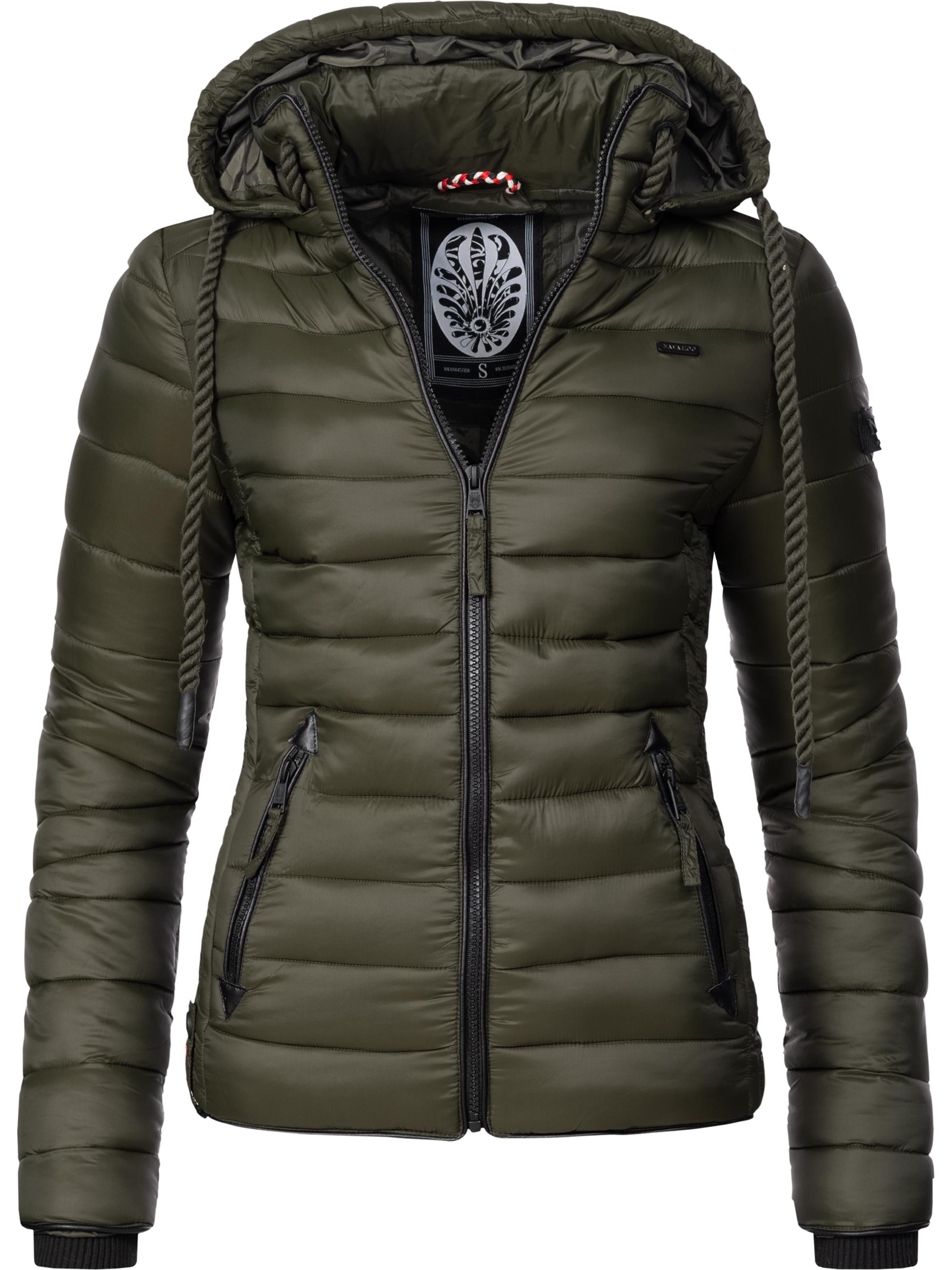 Leichte Steppjacke mit Kapuze "Lulana" Olive