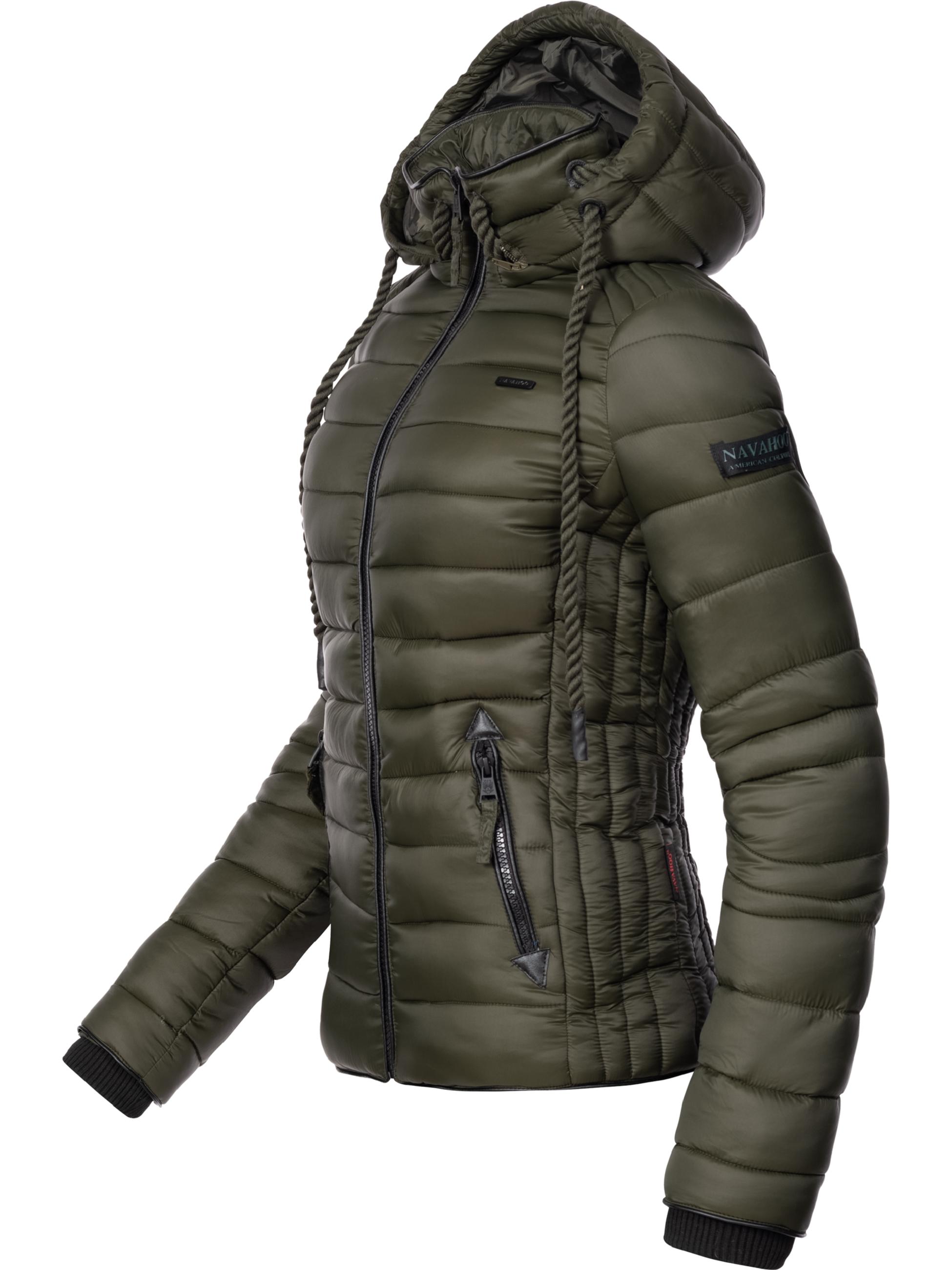 Leichte Steppjacke mit Kapuze "Lulana" Olive