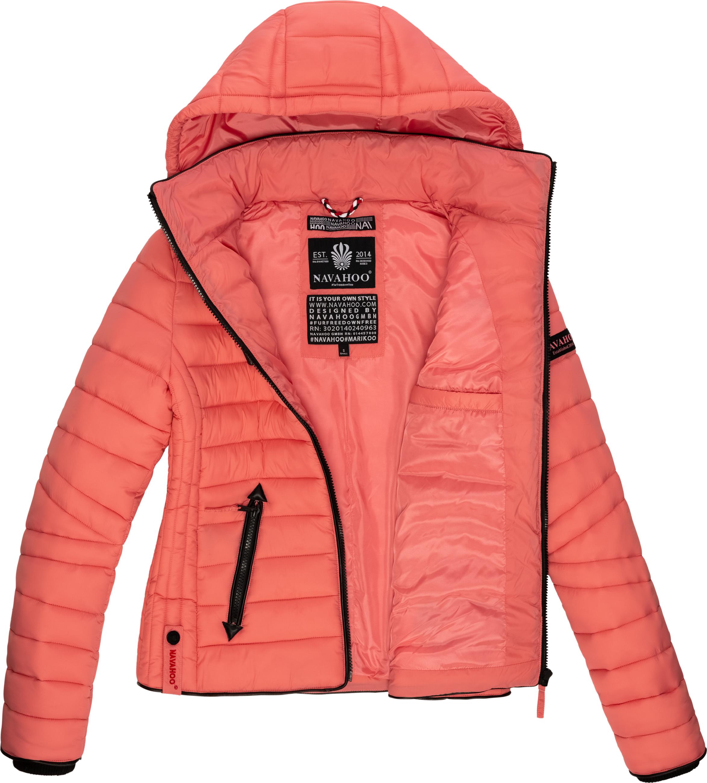 Leichte Steppjacke mit Kapuze "Lulana" Rose Coral