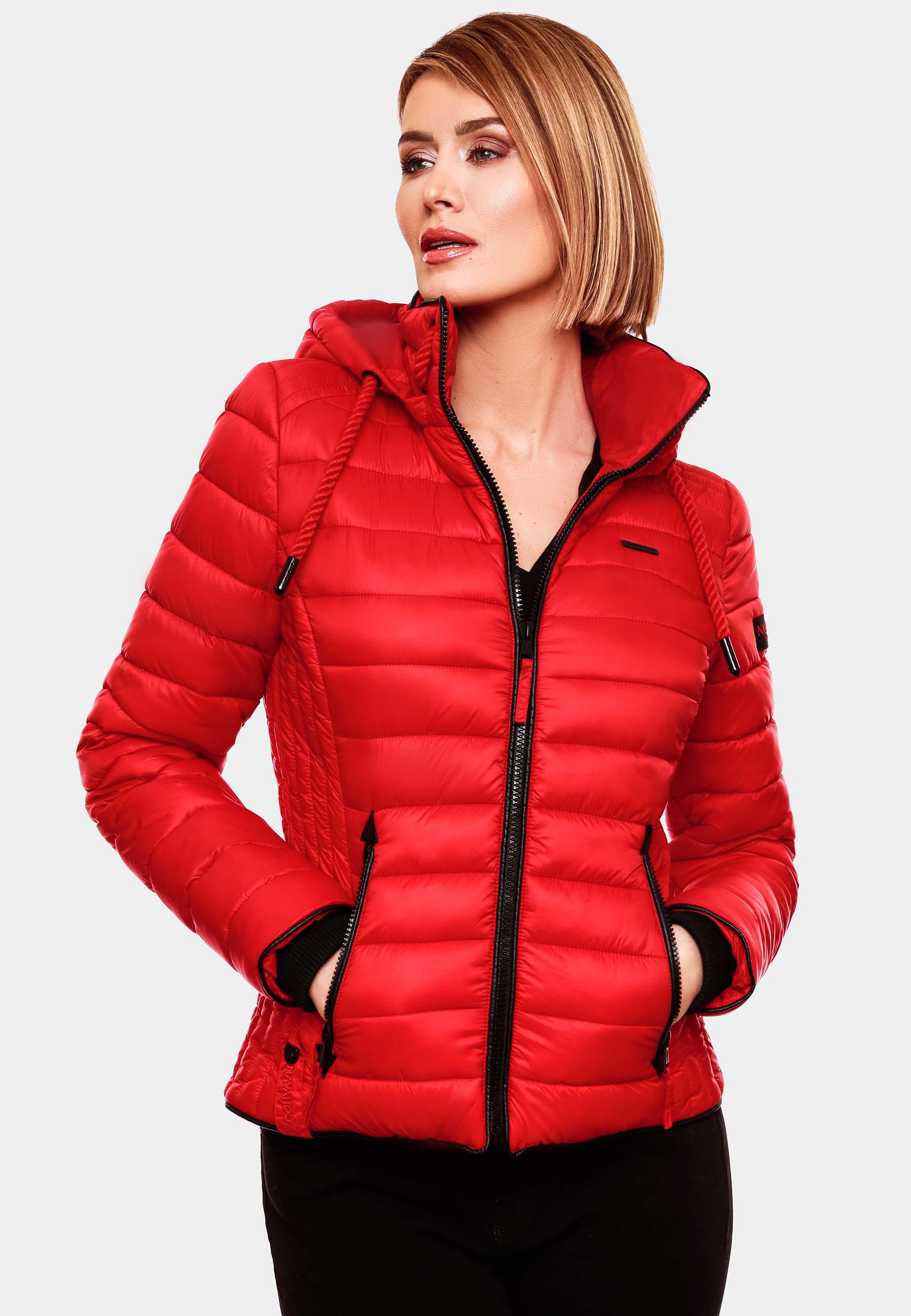 Leichte Steppjacke mit Kapuze "Lulana" Rot