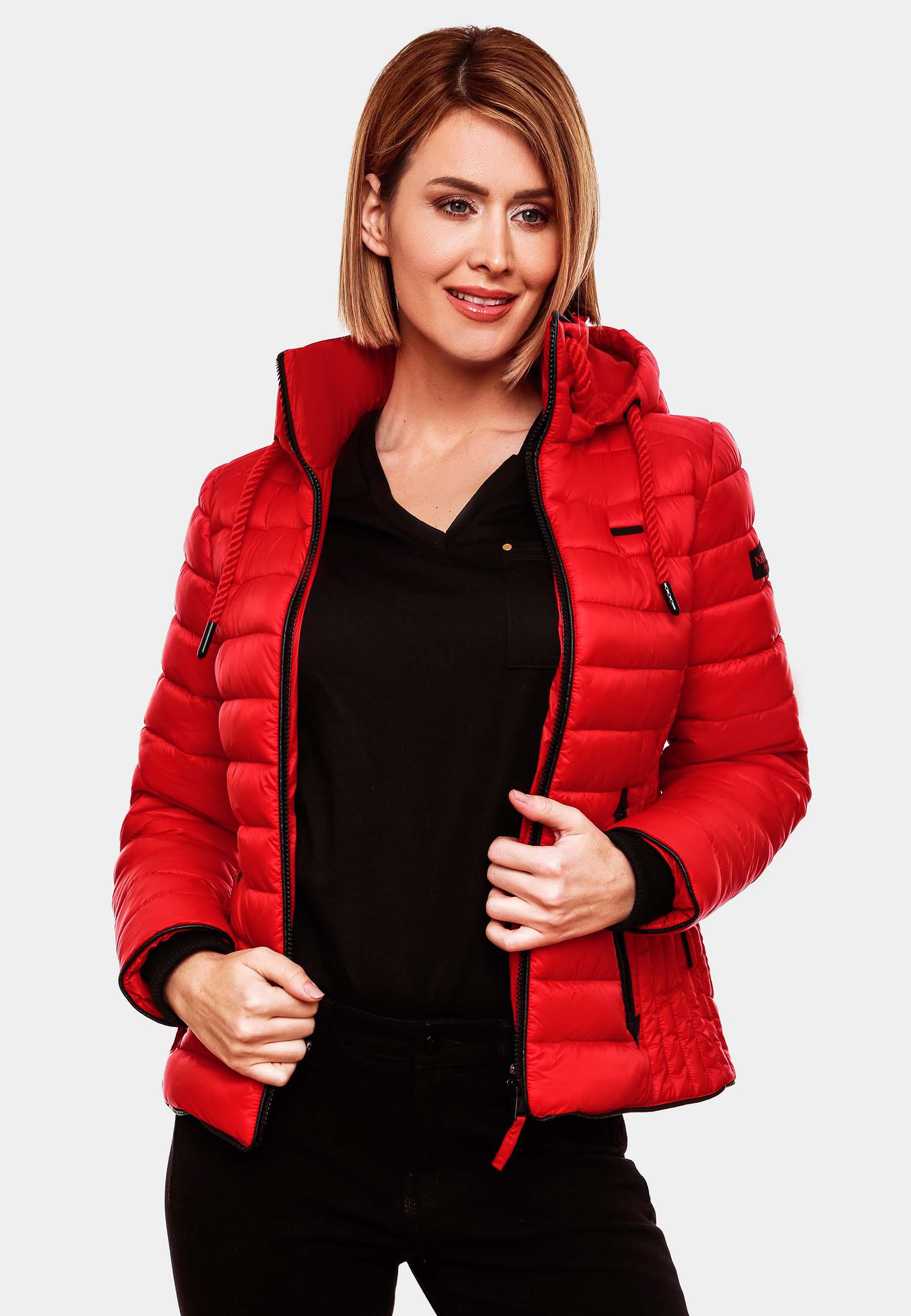 Leichte Steppjacke mit Kapuze "Lulana" Rot