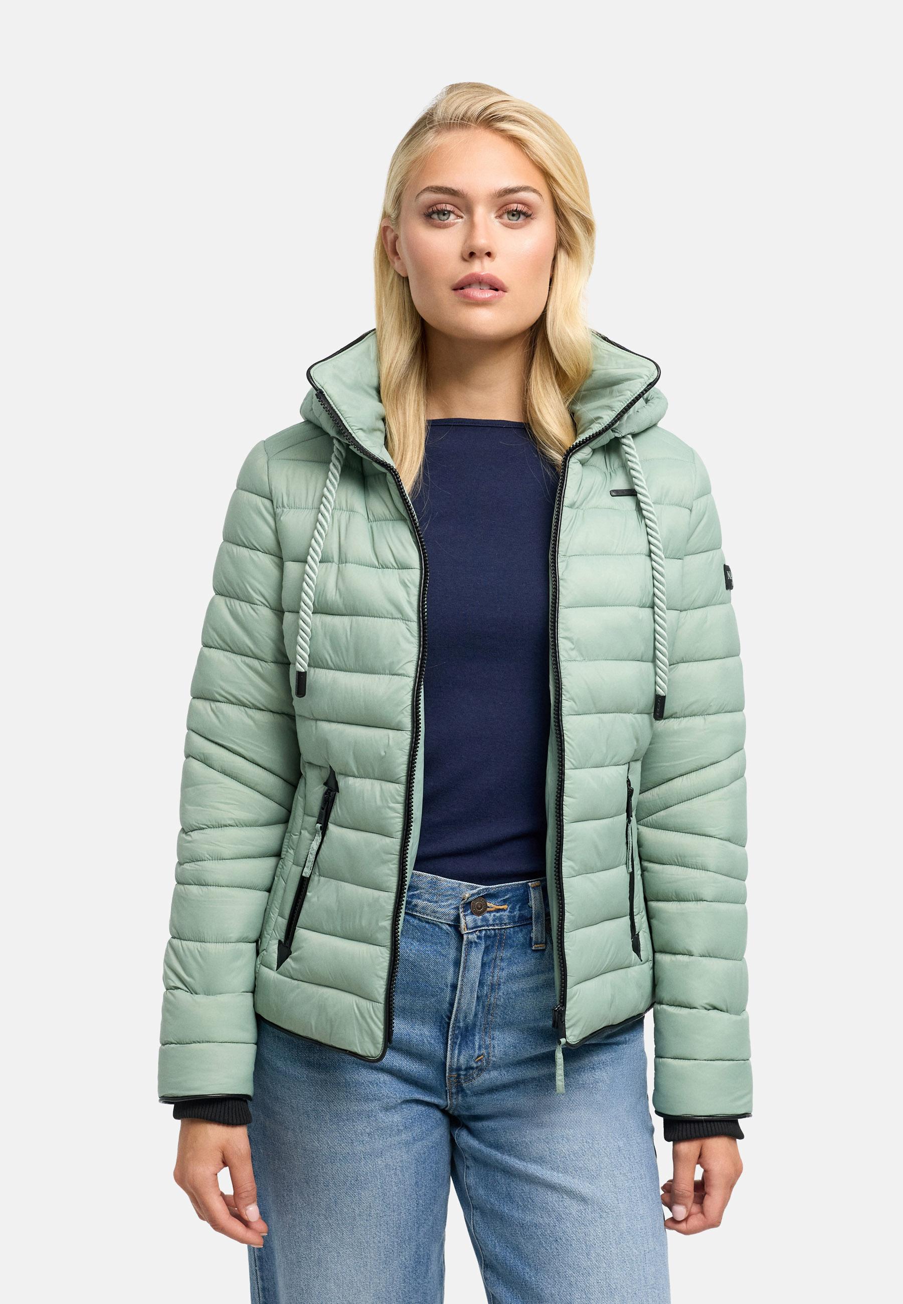 Leichte Steppjacke mit Kapuze "Lulana" Smokey Mint