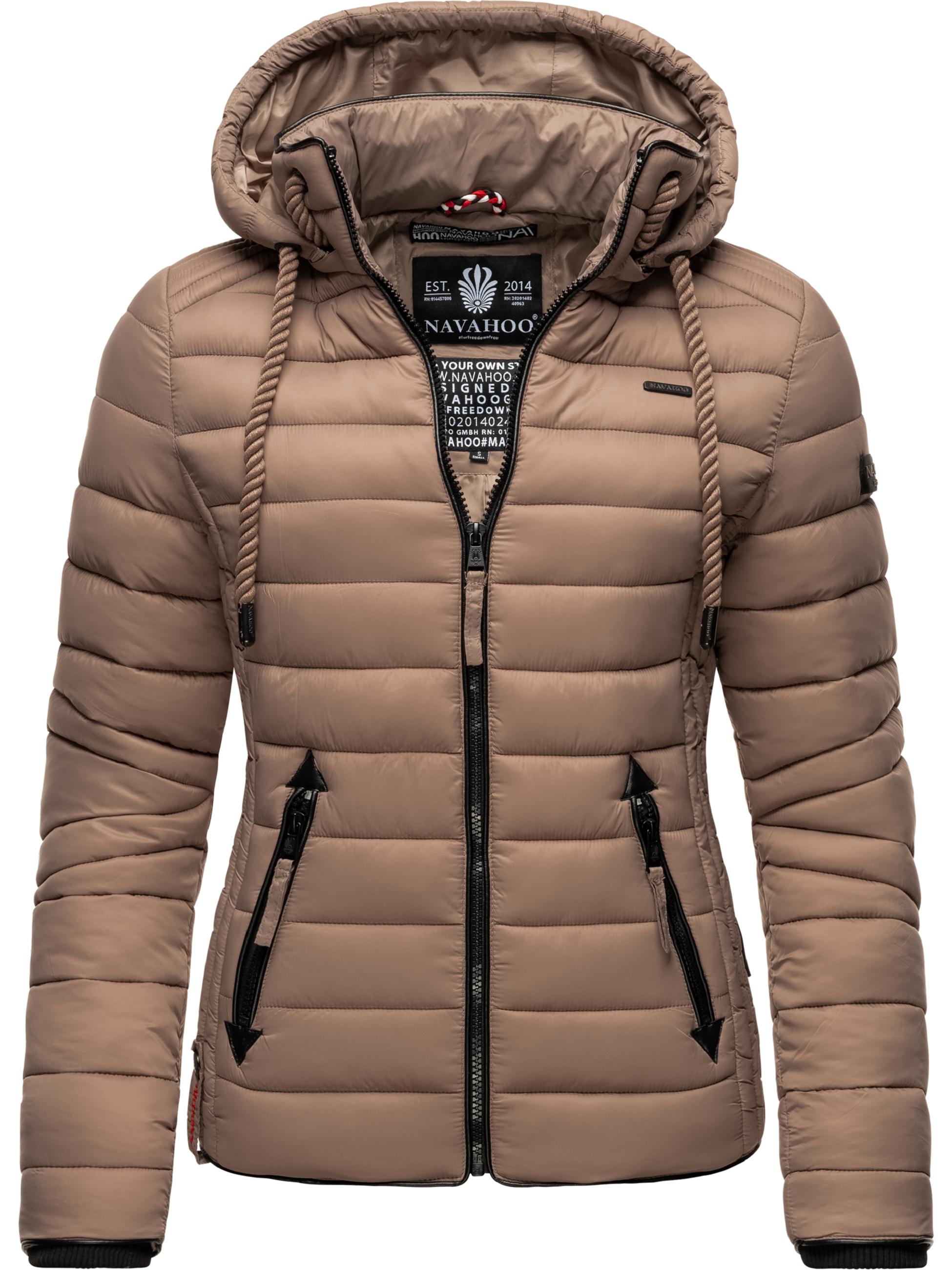 Leichte Steppjacke mit Kapuze "Lulana" Taupe Grey