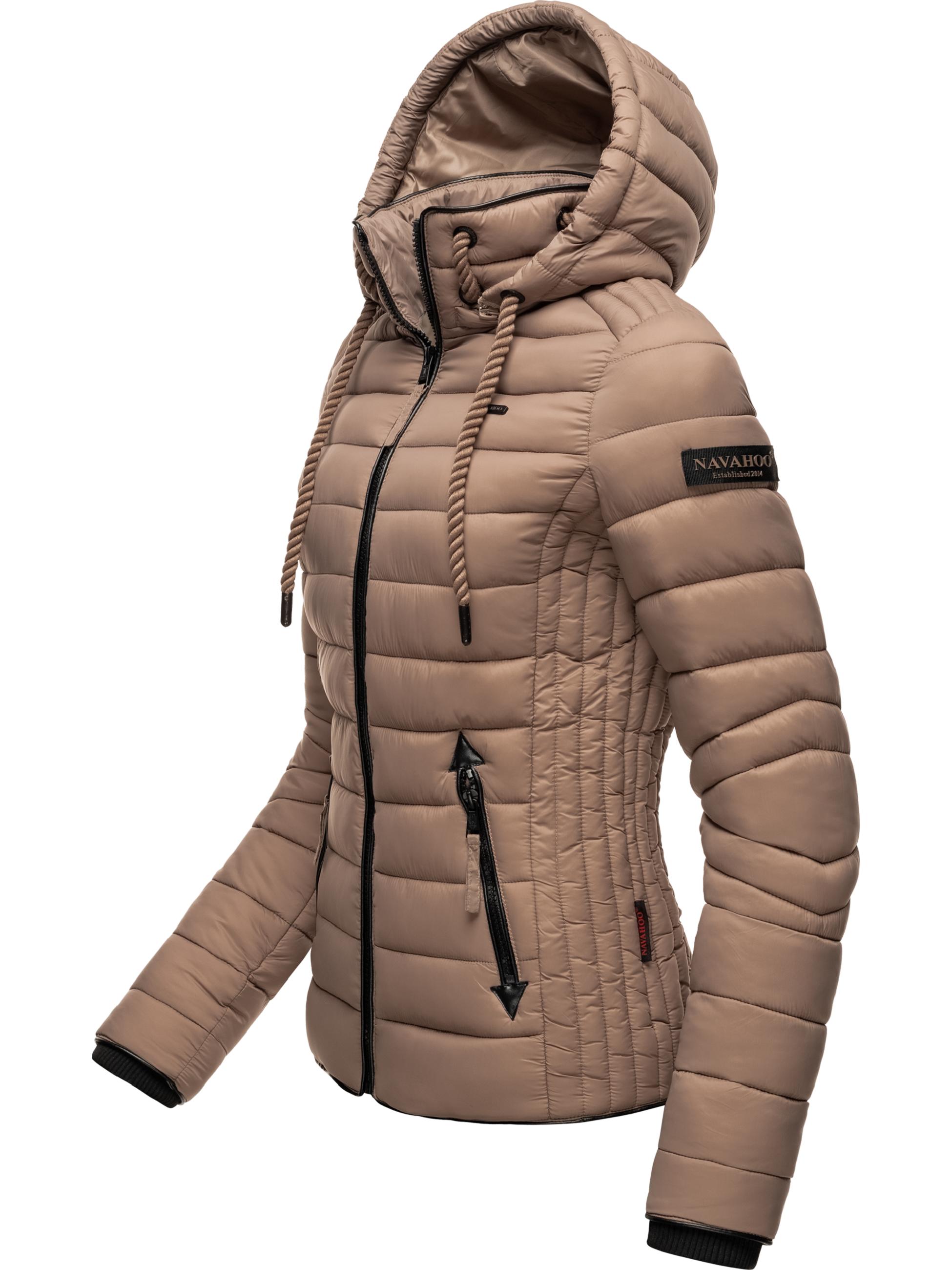 Leichte Steppjacke mit Kapuze "Lulana" Taupe Grey