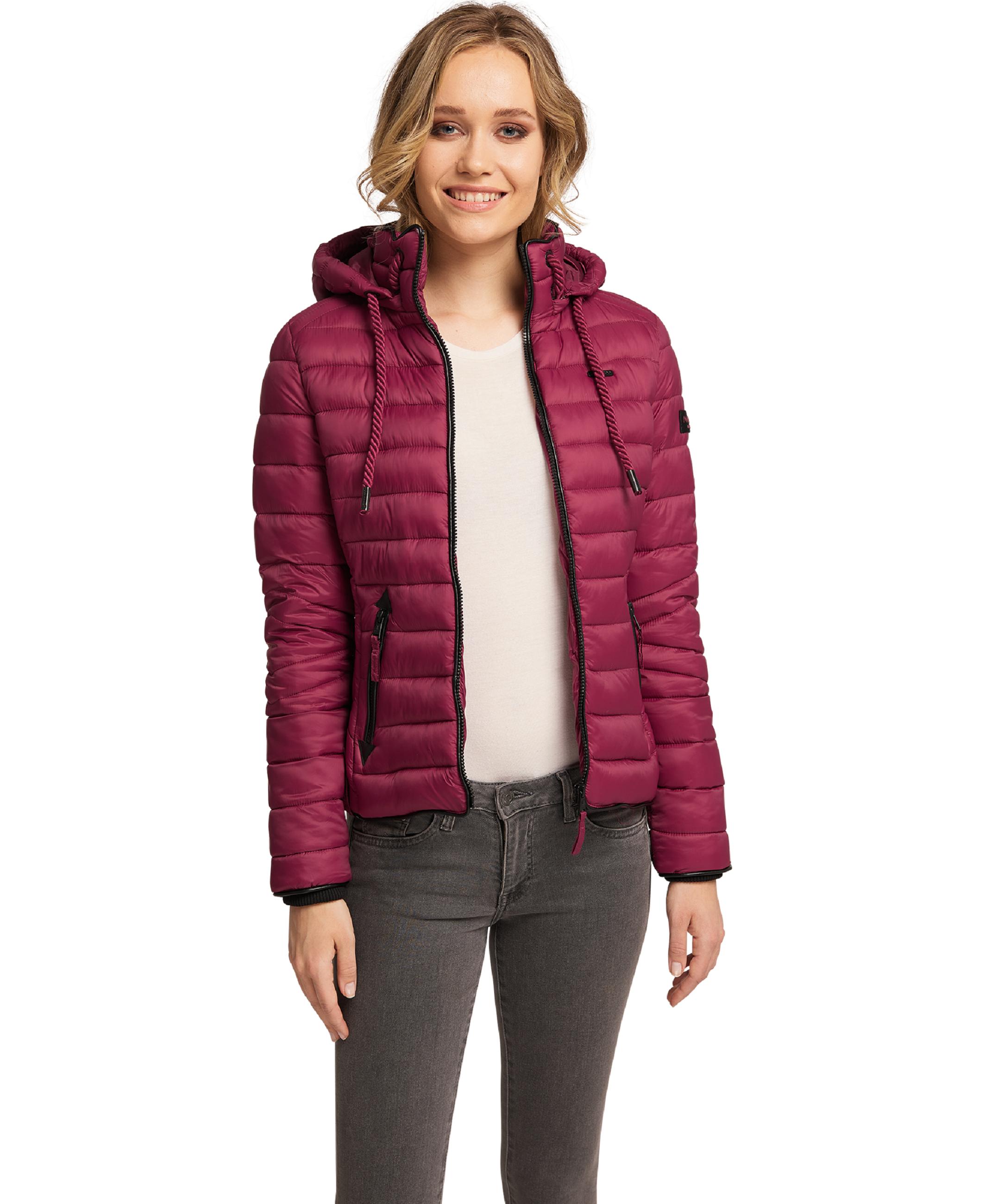 Leichte Steppjacke mit Kapuze "Lulana" Wine