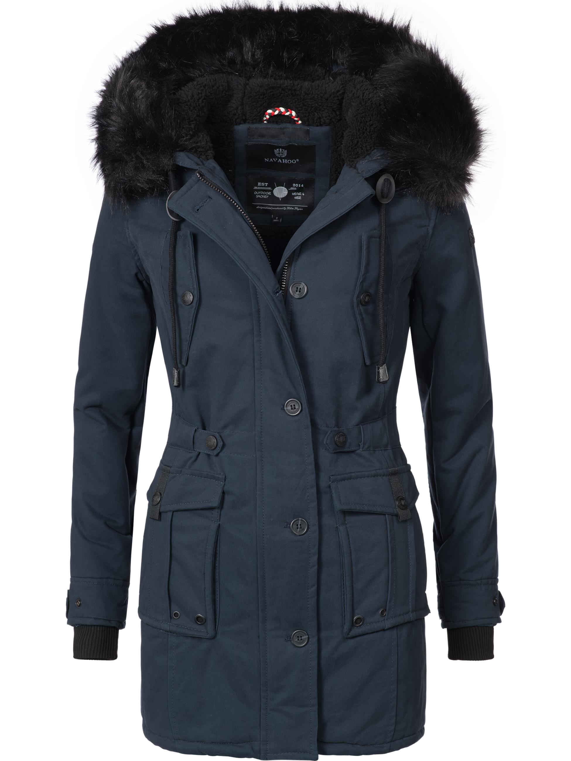 Winter Baumwollparka mit Kapuze "Luluna" Blau