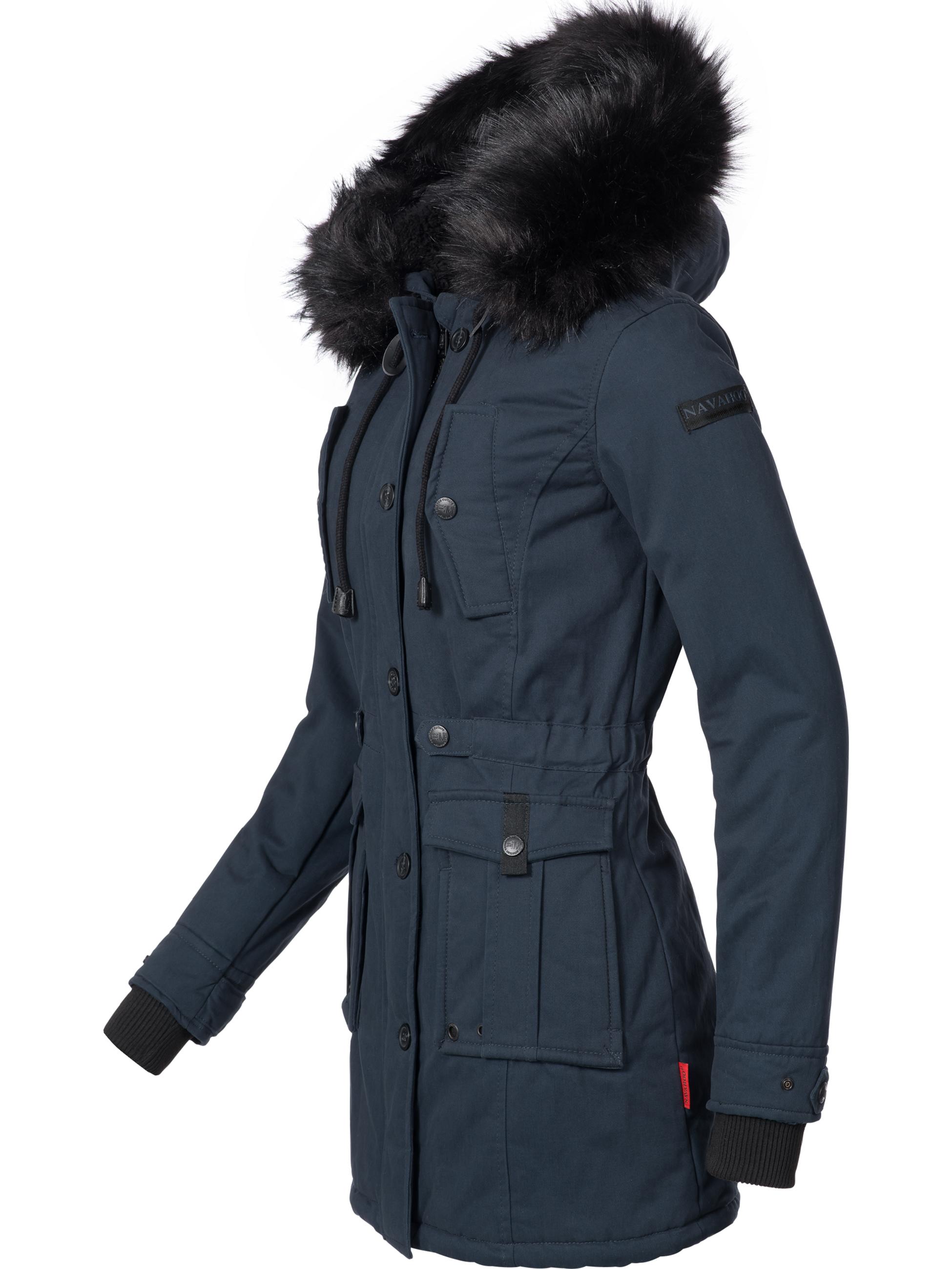 Winter Baumwollparka mit Kapuze "Luluna" Blau