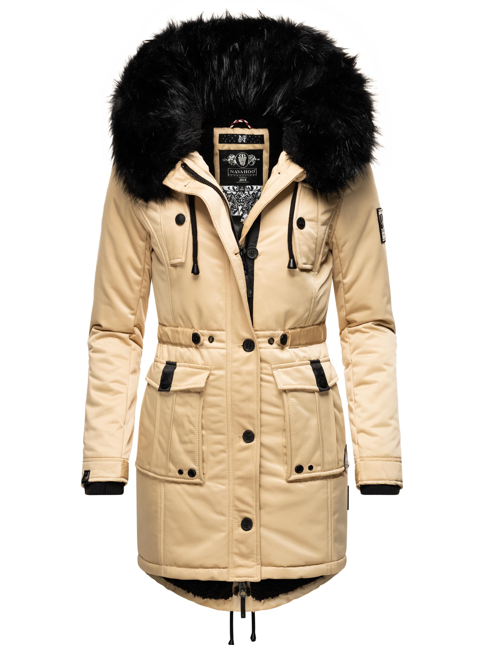 Winterparka mit abnehmbarem Kunstfell "Luluna Prc" Beige