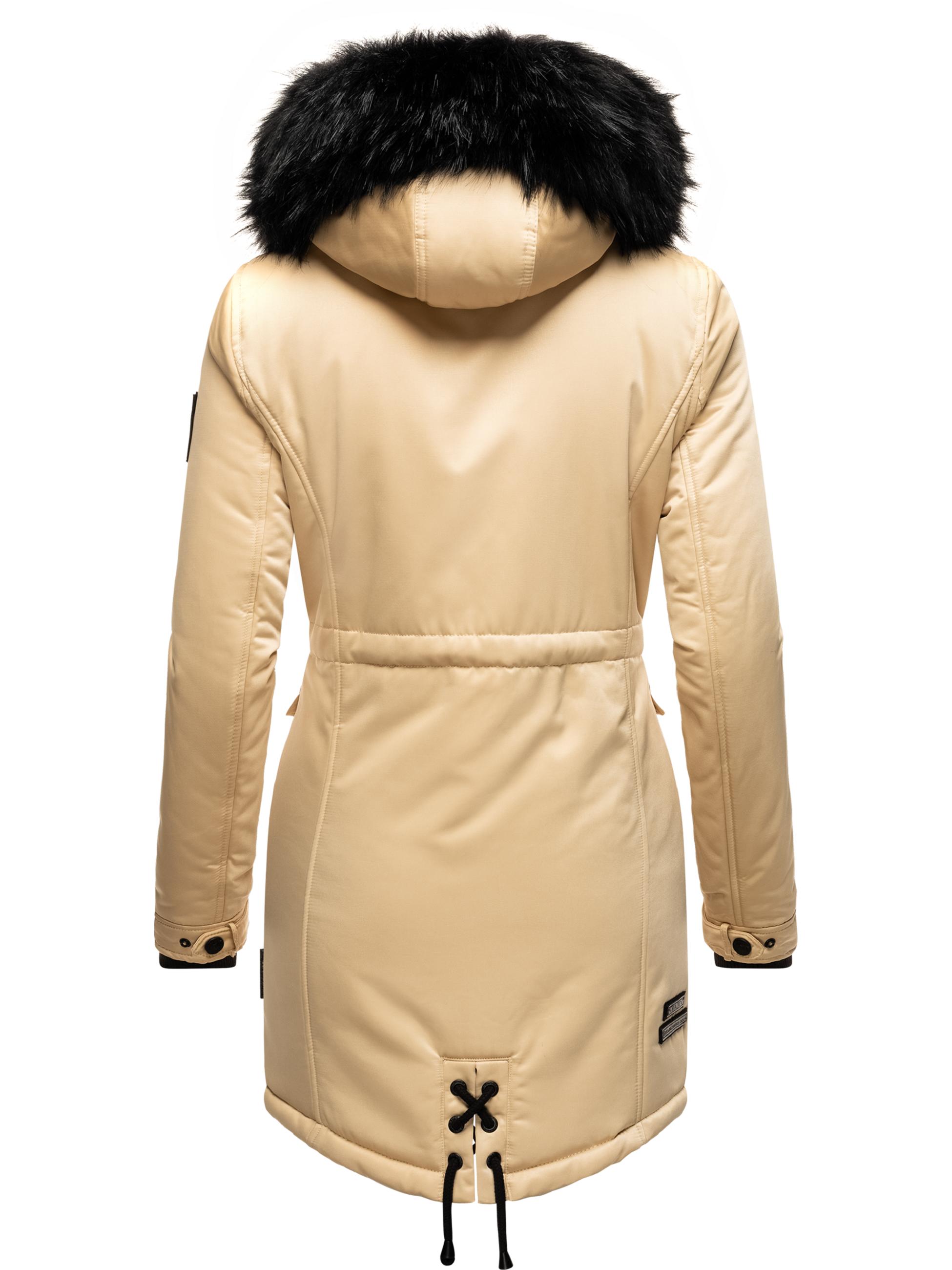 Winterparka mit abnehmbarem Kunstfell "Luluna Prc" Beige