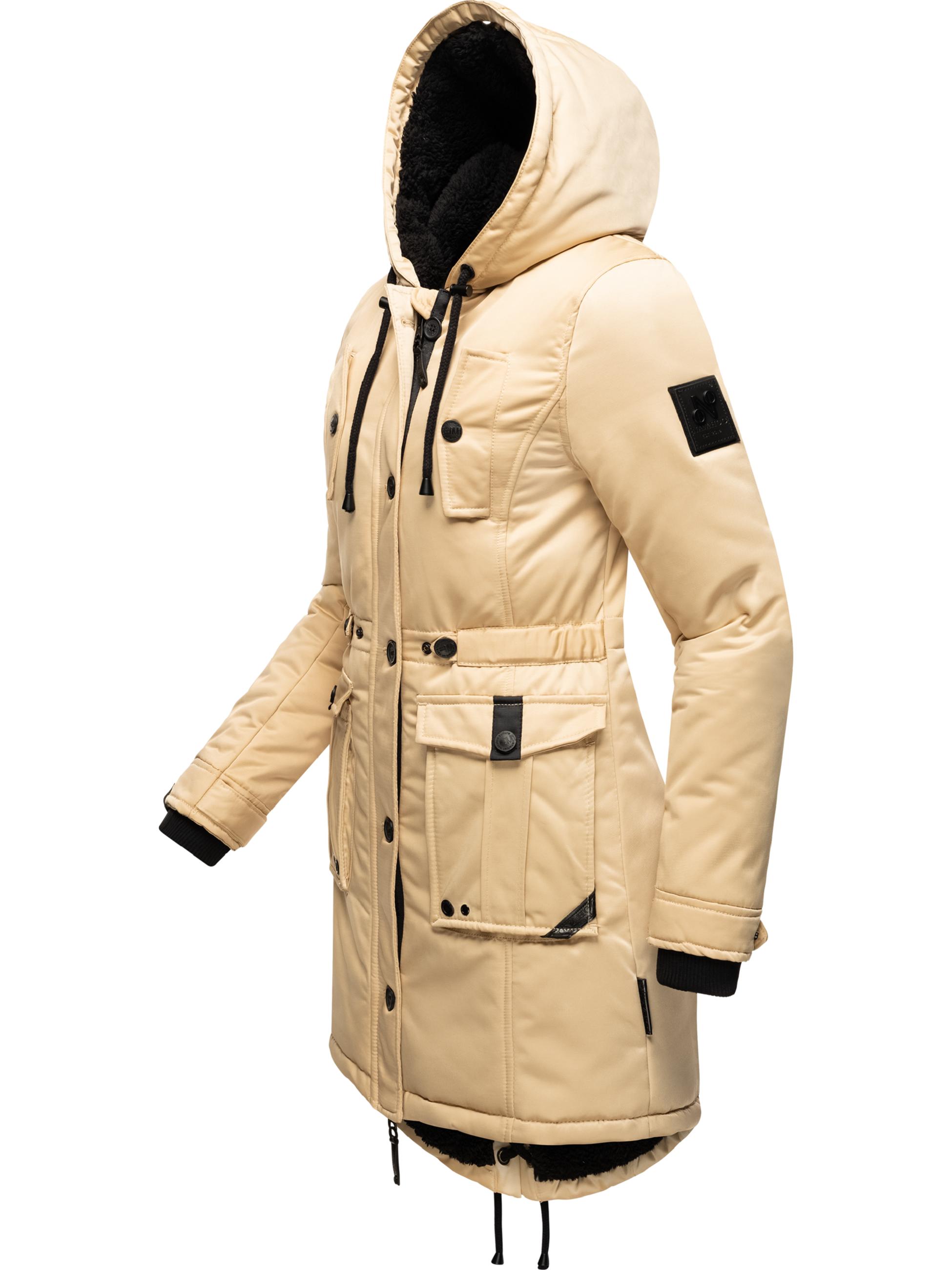 Winterparka mit abnehmbarem Kunstfell "Luluna Prc" Beige