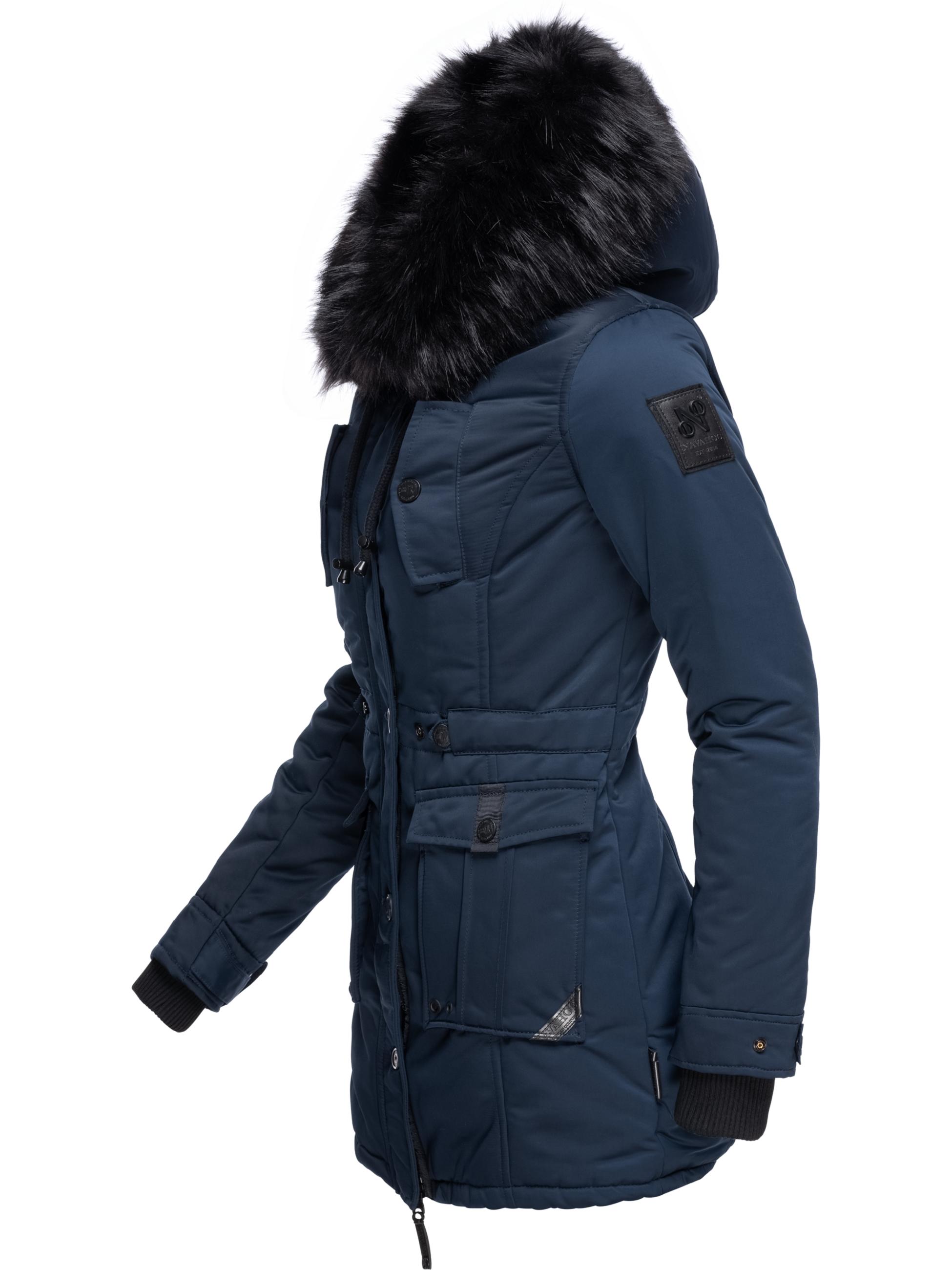 Winterparka mit abnehmbarem Kunstfell "Luluna Prc" Blau