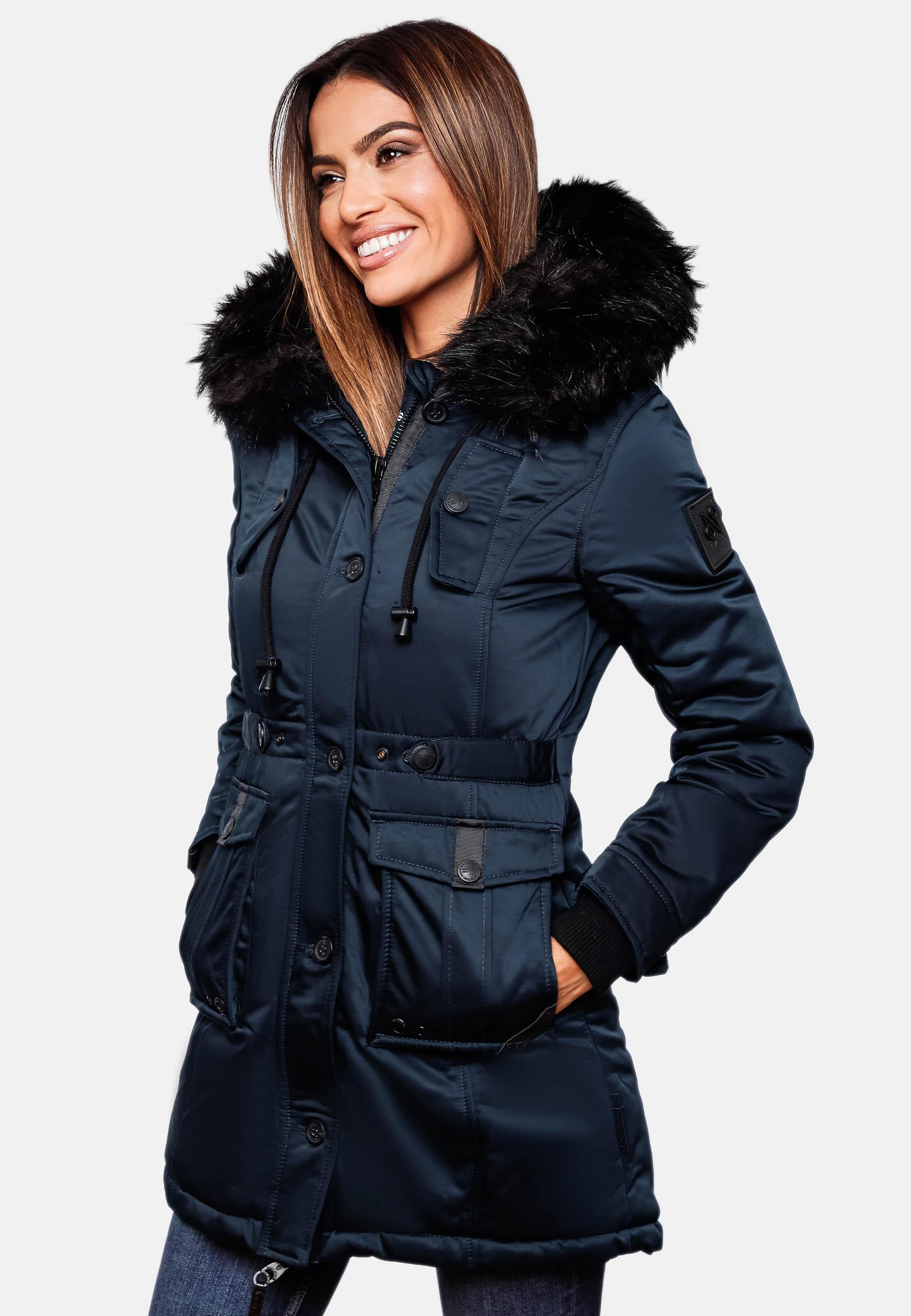 Winterparka mit abnehmbarem Kunstfell "Luluna Prc" Blau