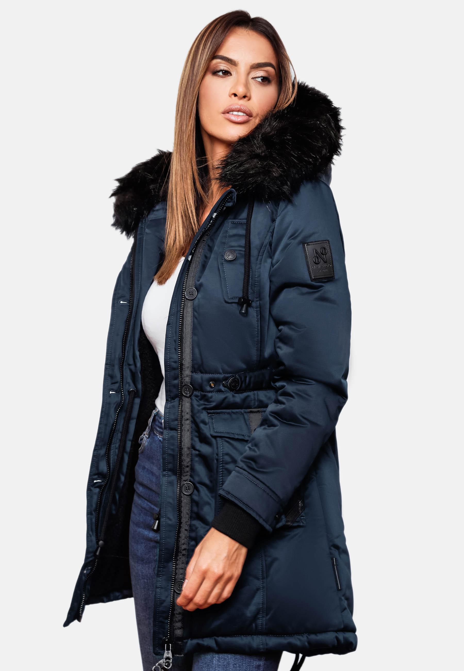 Winterparka mit abnehmbarem Kunstfell "Luluna Prc" Blau