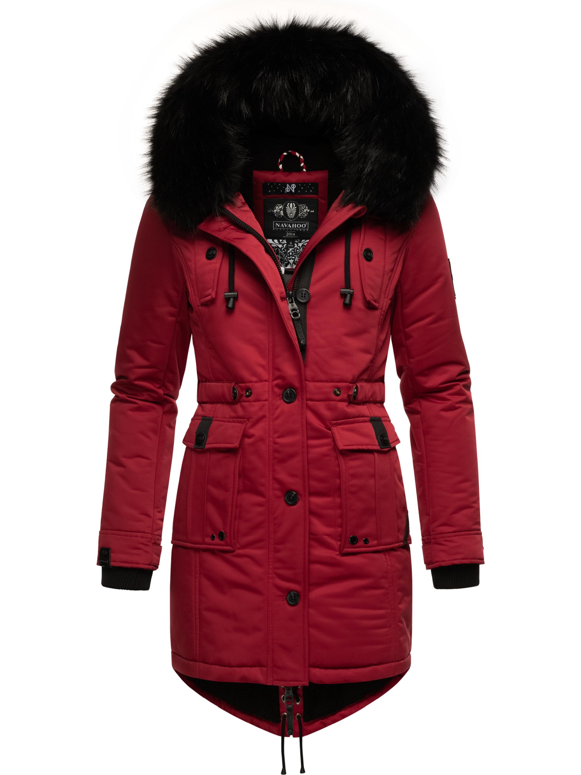 Winterparka mit abnehmbarem Kunstfell "Luluna Prc" Blood Red