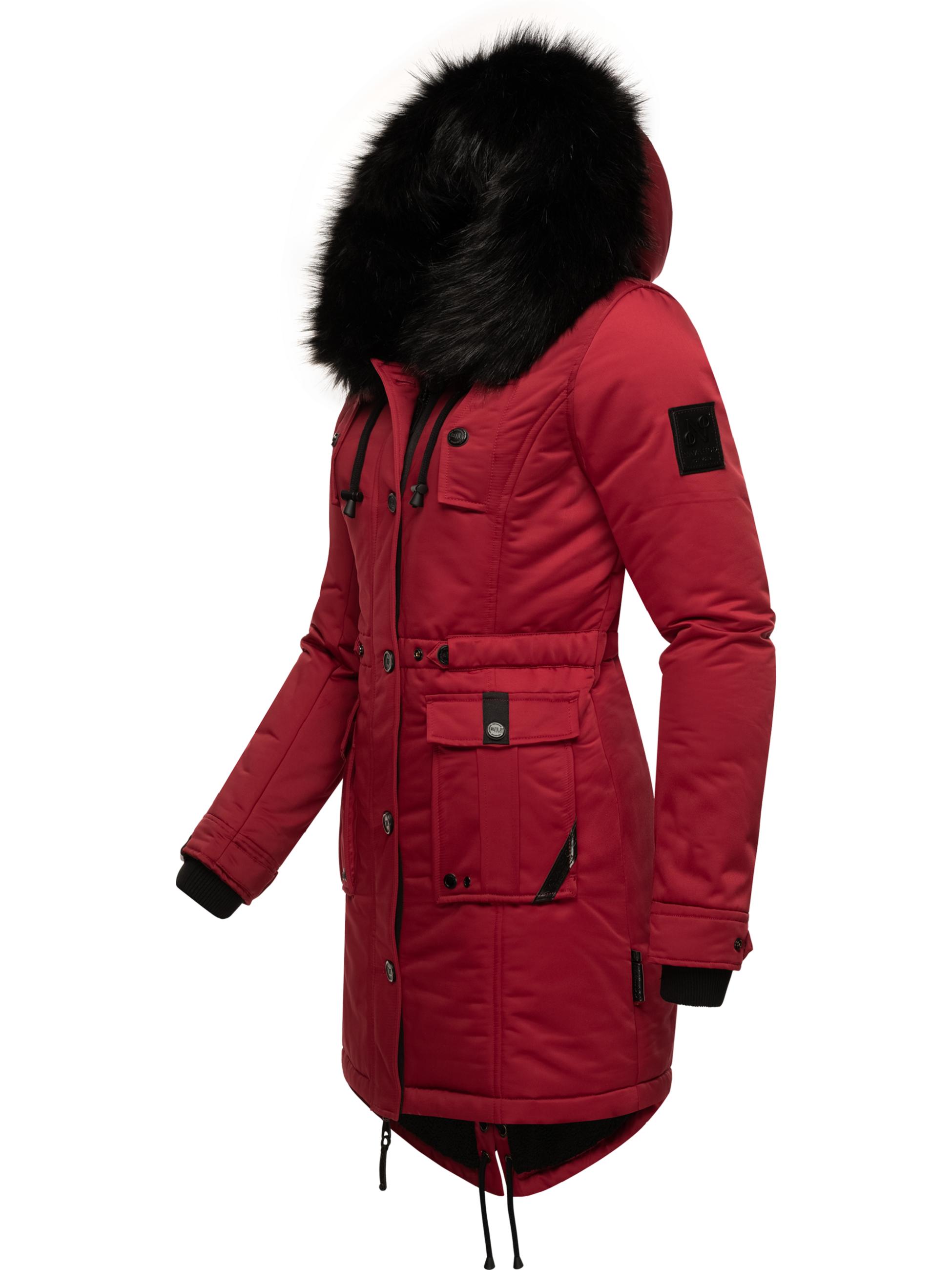 Winterparka mit abnehmbarem Kunstfell "Luluna Prc" Blood Red