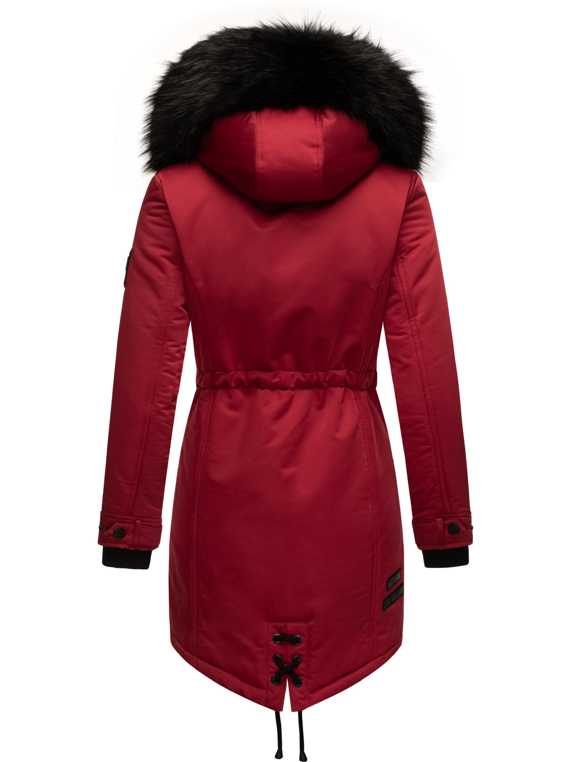 Winterparka mit abnehmbarem Kunstfell "Luluna Prc" Blood Red