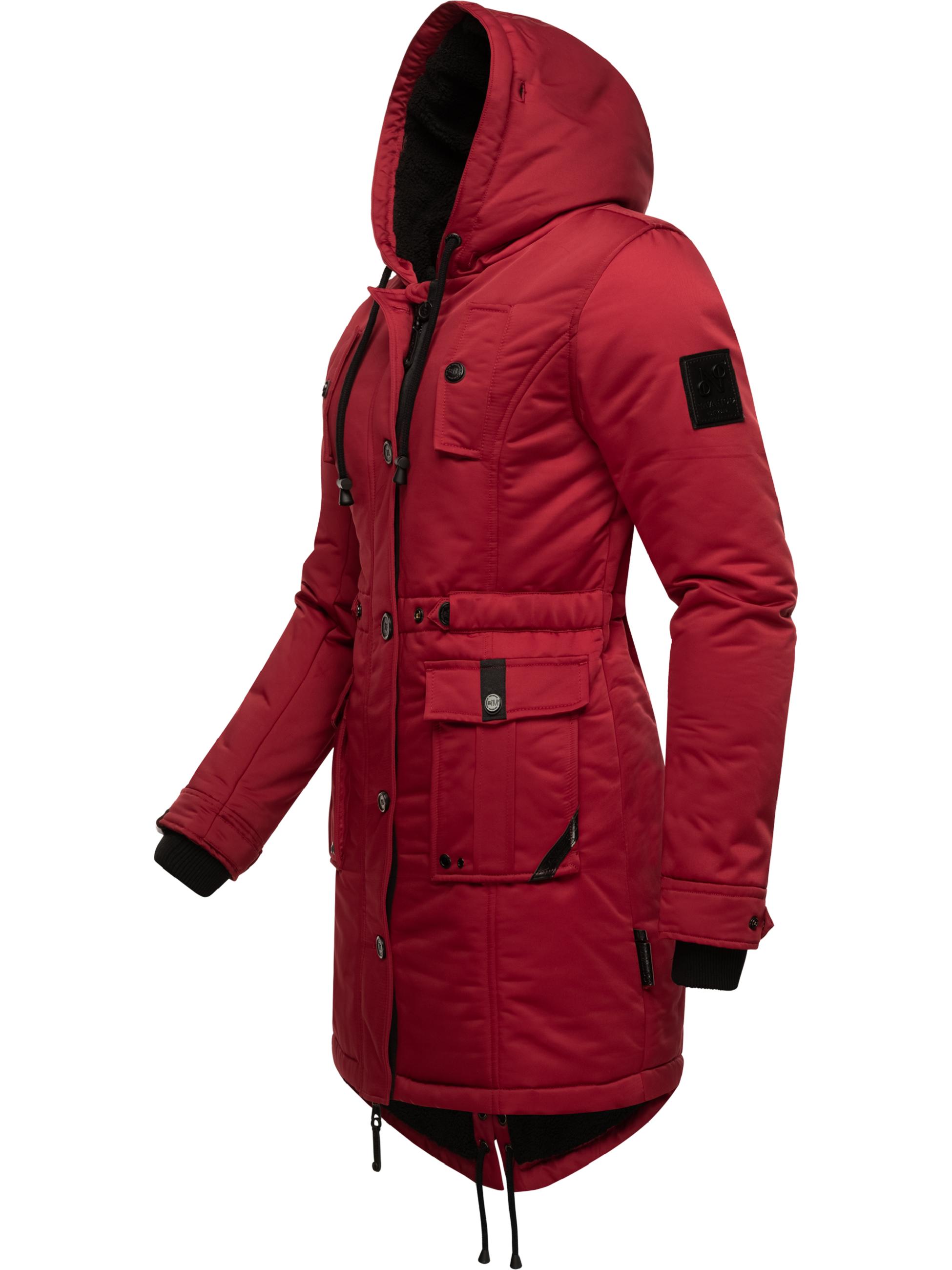 Winterparka mit abnehmbarem Kunstfell "Luluna Prc" Blood Red