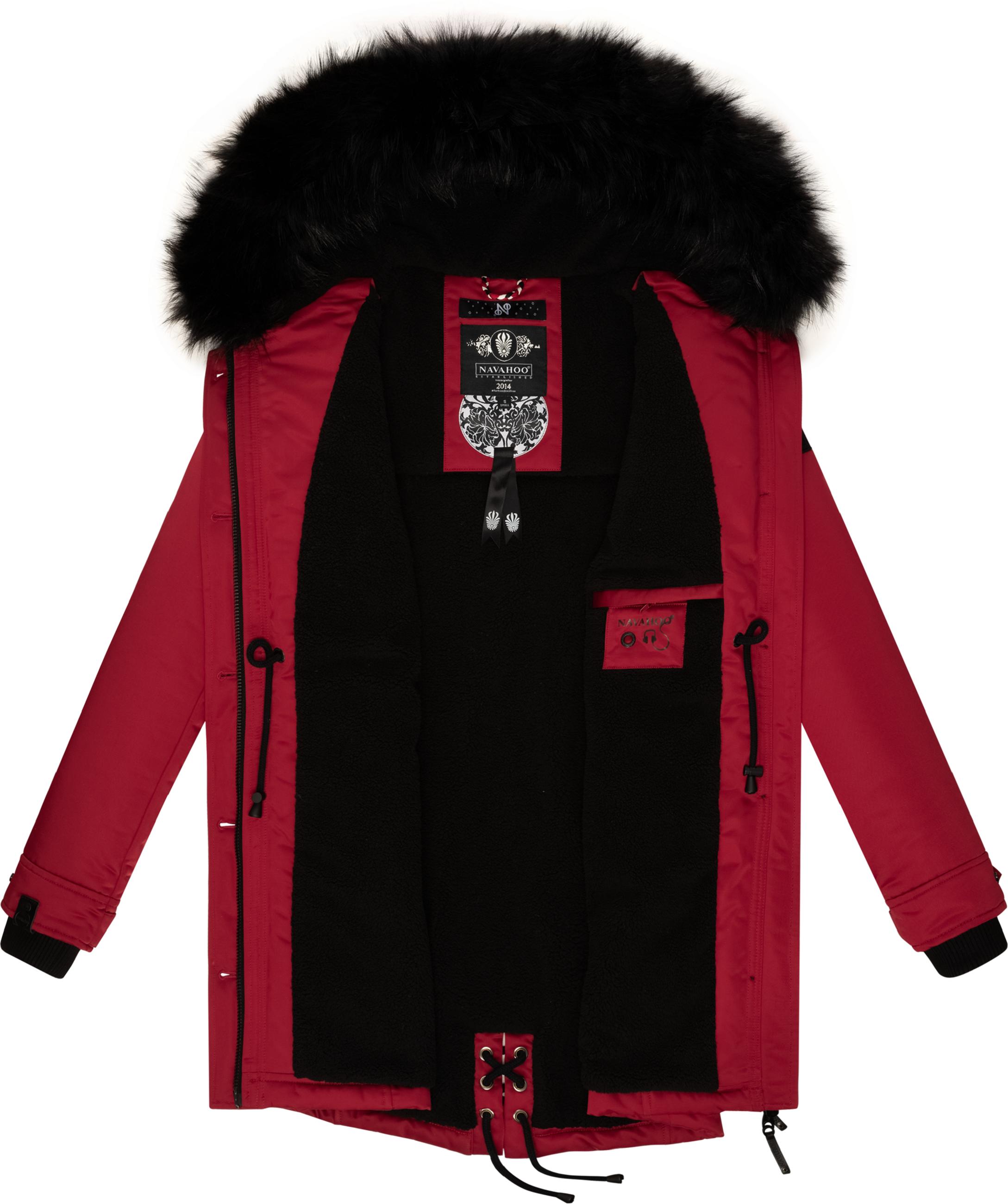 Winterparka mit abnehmbarem Kunstfell "Luluna Prc" Blood Red