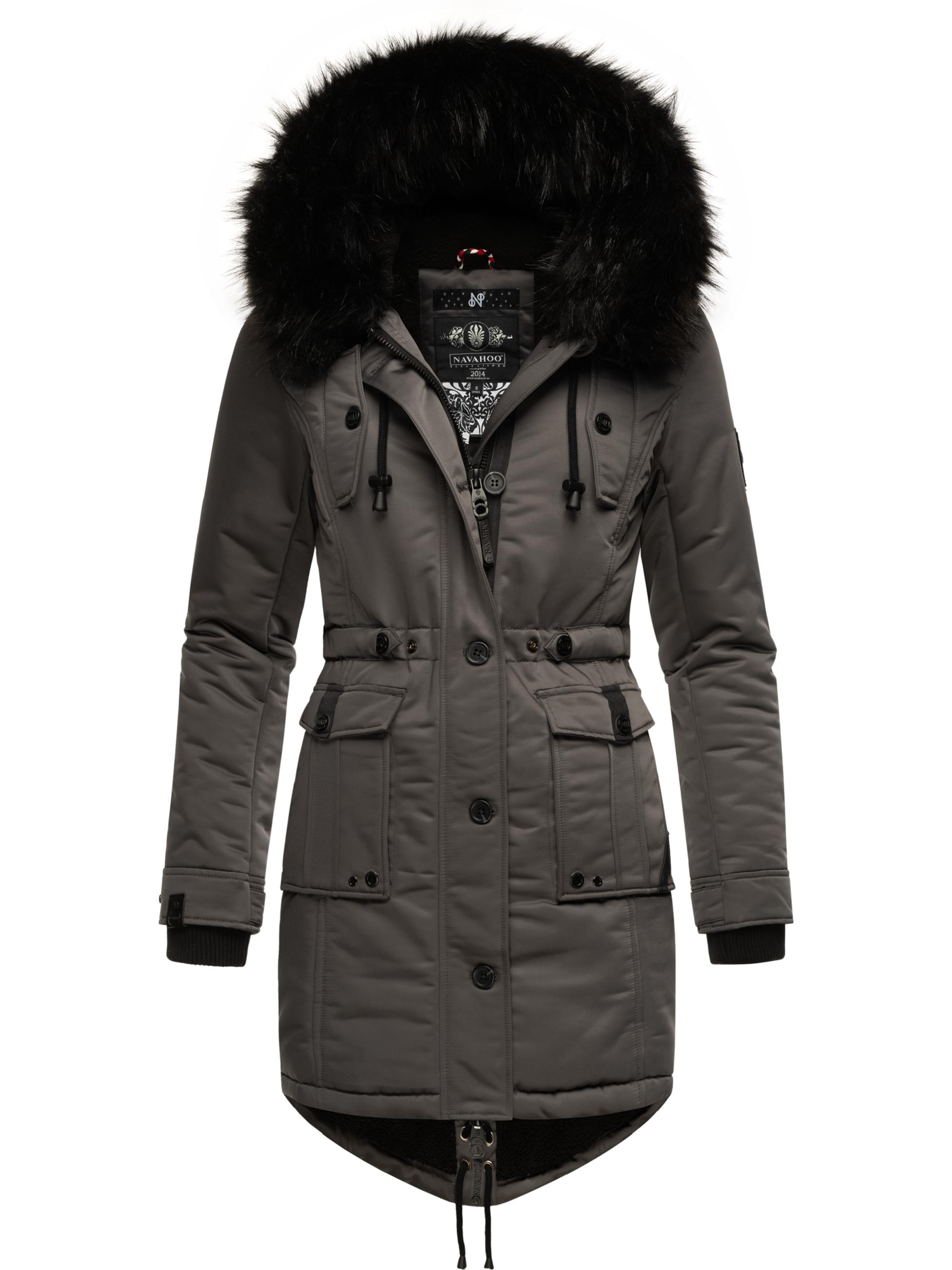 Winterparka mit abnehmbarem Kunstfell "Luluna Prc" Grau