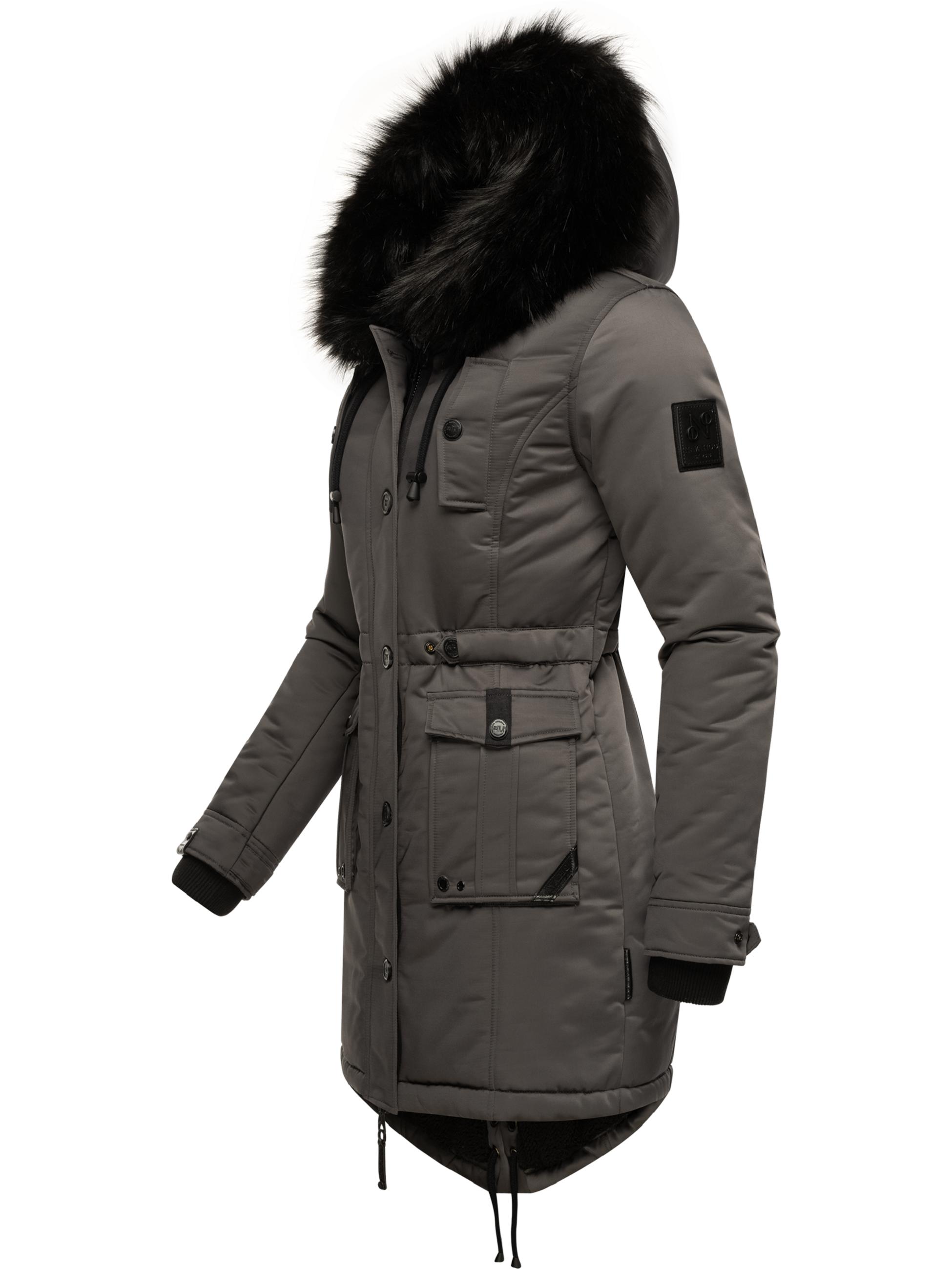 Winterparka mit abnehmbarem Kunstfell "Luluna Prc" Grau