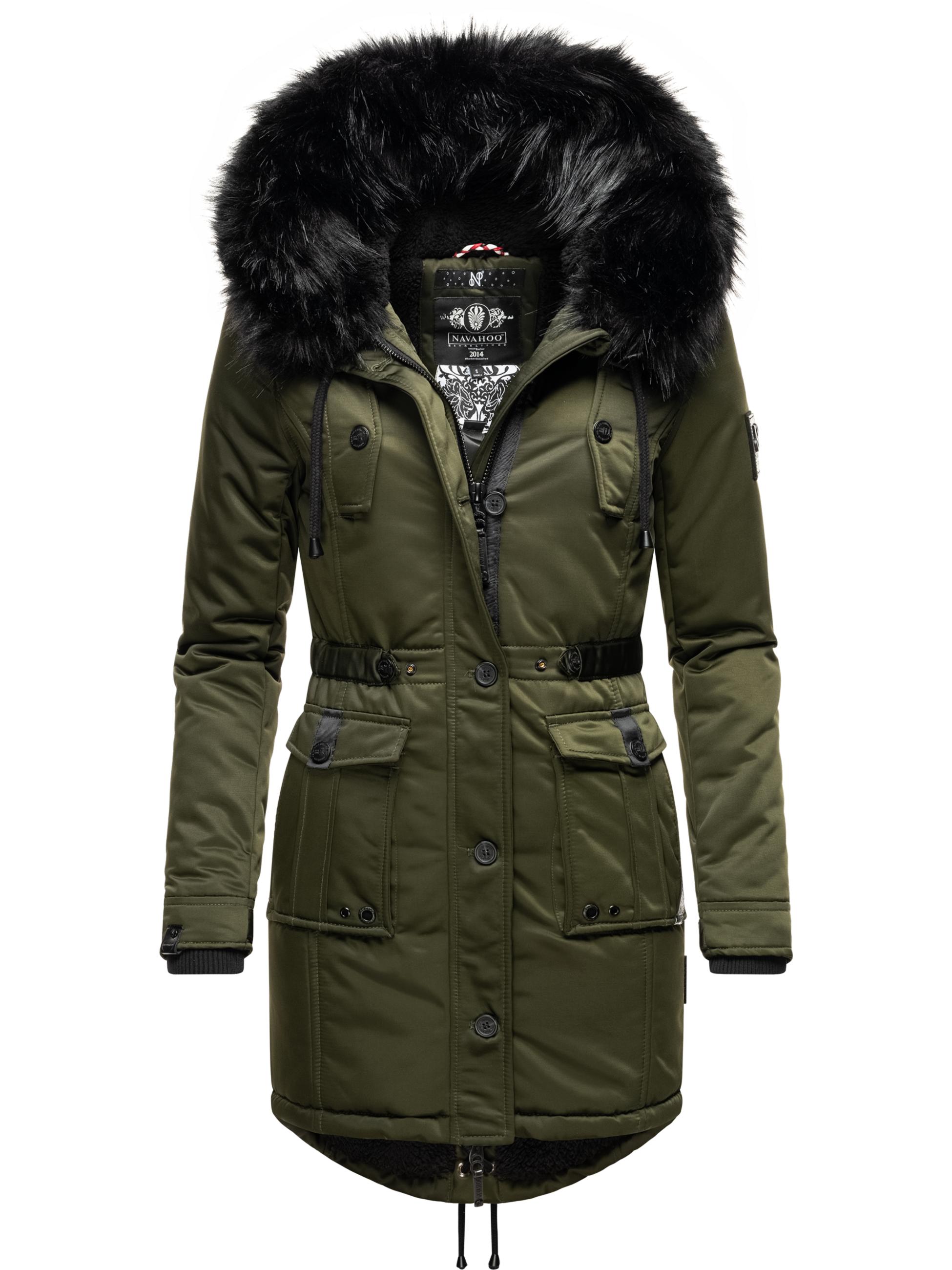 Winterparka mit abnehmbarem Kunstfell "Luluna Prc" Olive