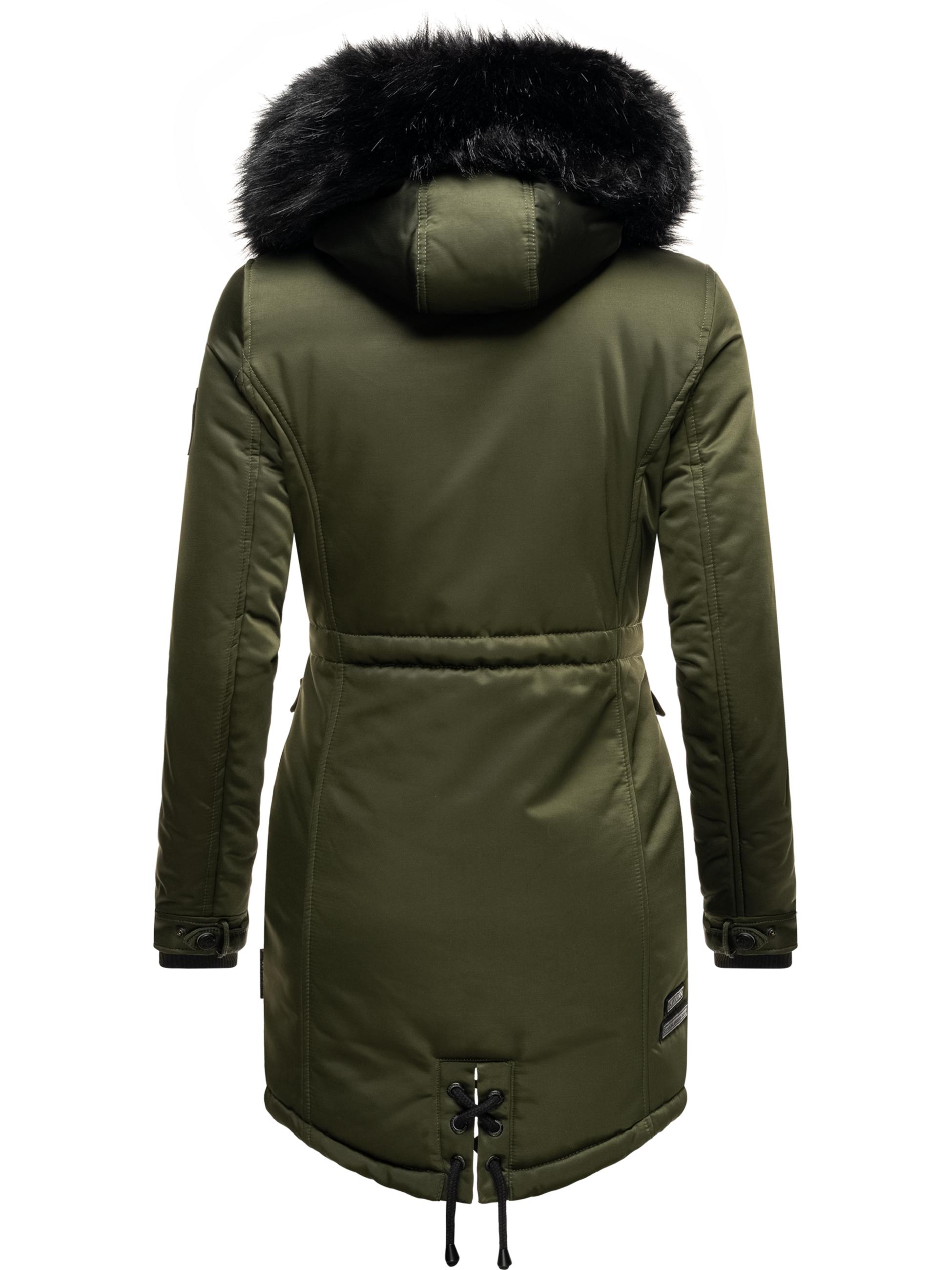 Winterparka mit abnehmbarem Kunstfell "Luluna Prc" Olive