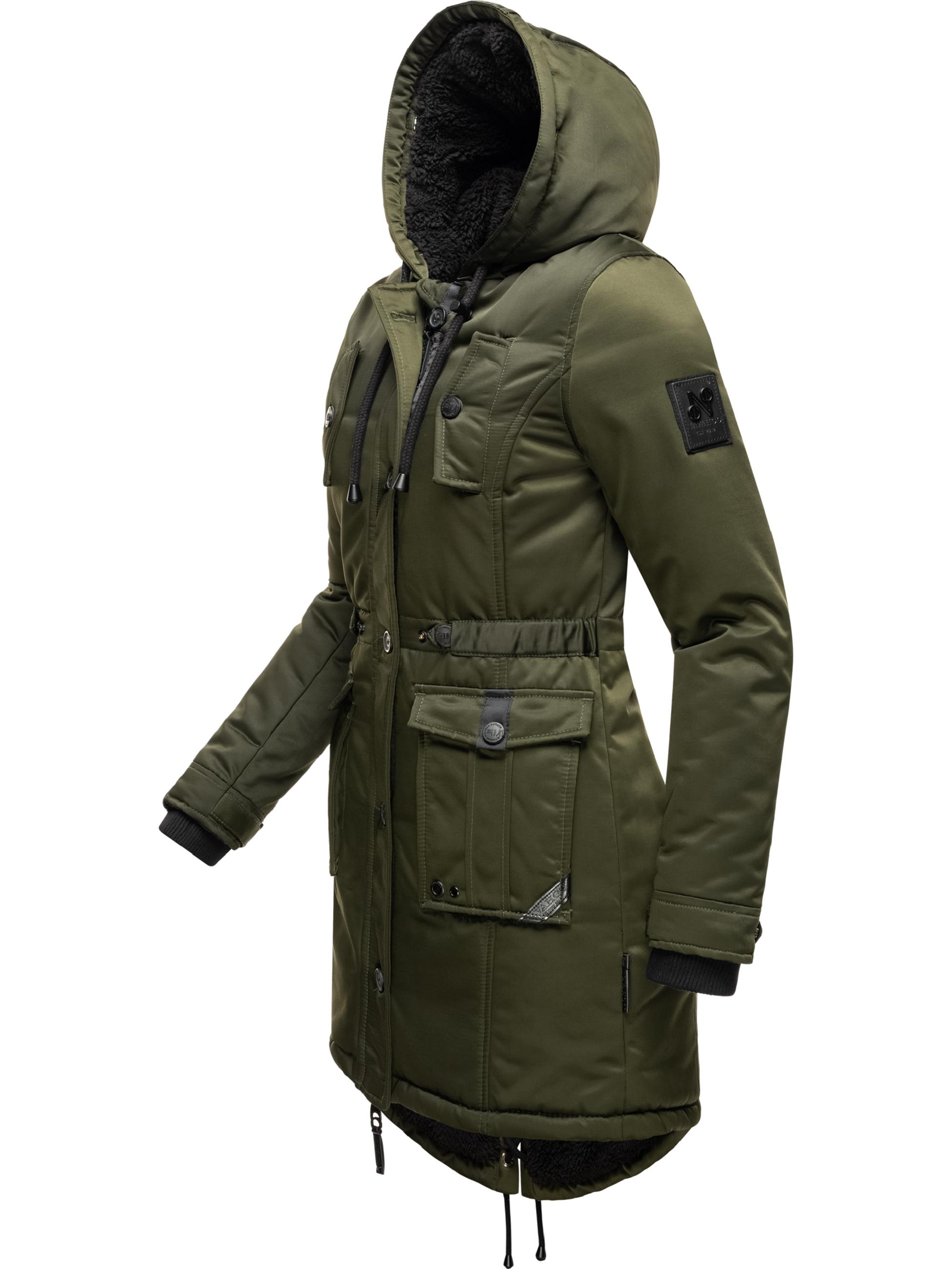 Winterparka mit abnehmbarem Kunstfell "Luluna Prc" Olive