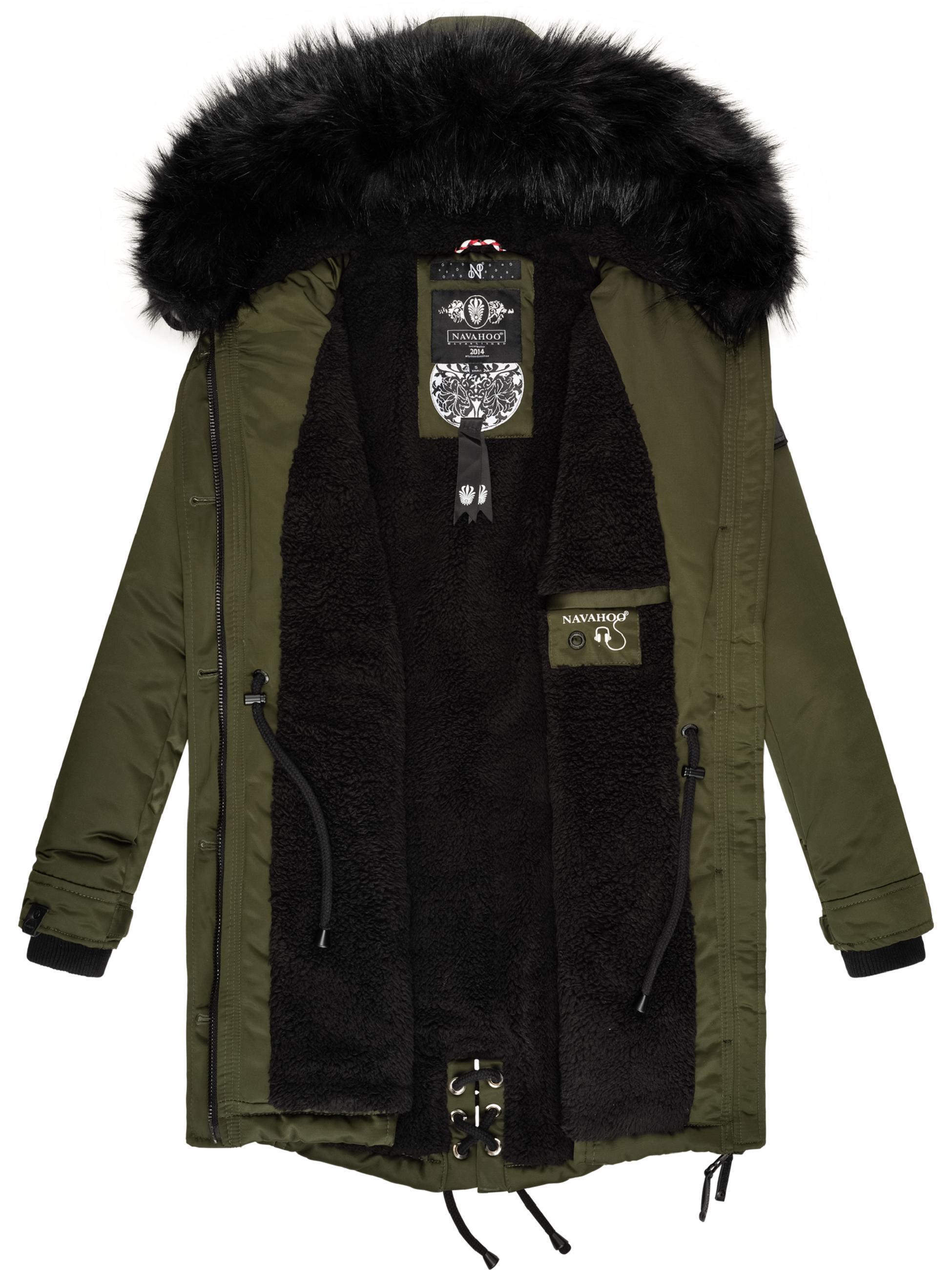 Winterparka mit abnehmbarem Kunstfell "Luluna Prc" Olive