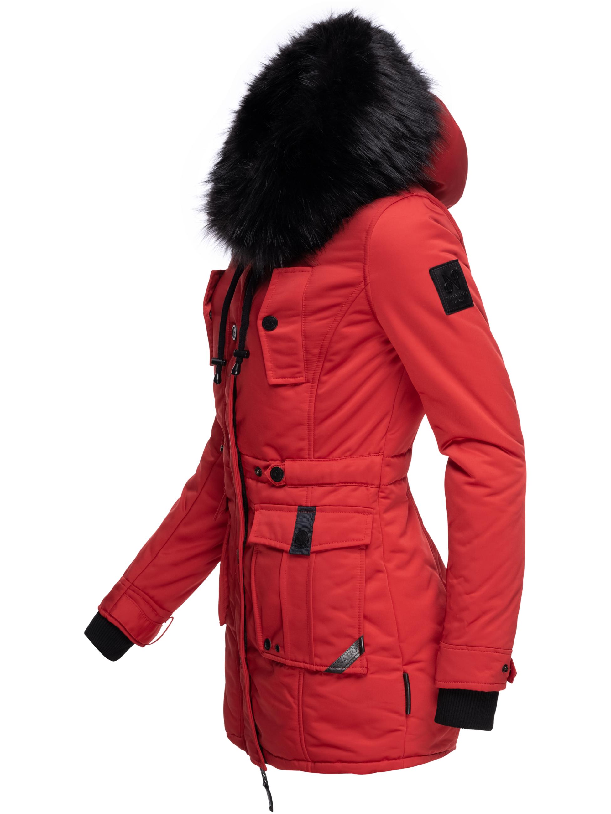 Winterparka mit abnehmbarem Kunstfell "Luluna Prc" Rot