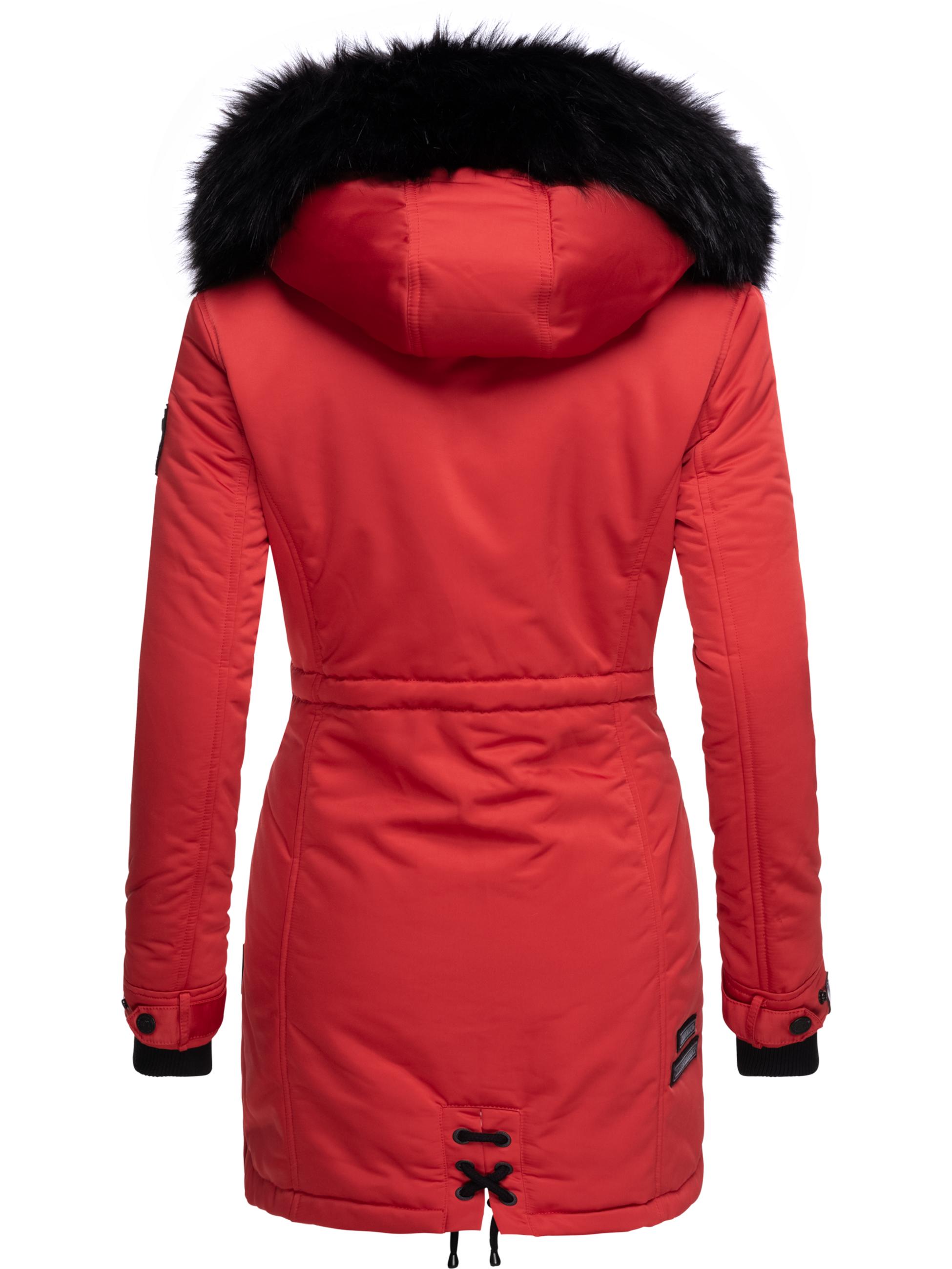 Winterparka mit abnehmbarem Kunstfell "Luluna Prc" Rot