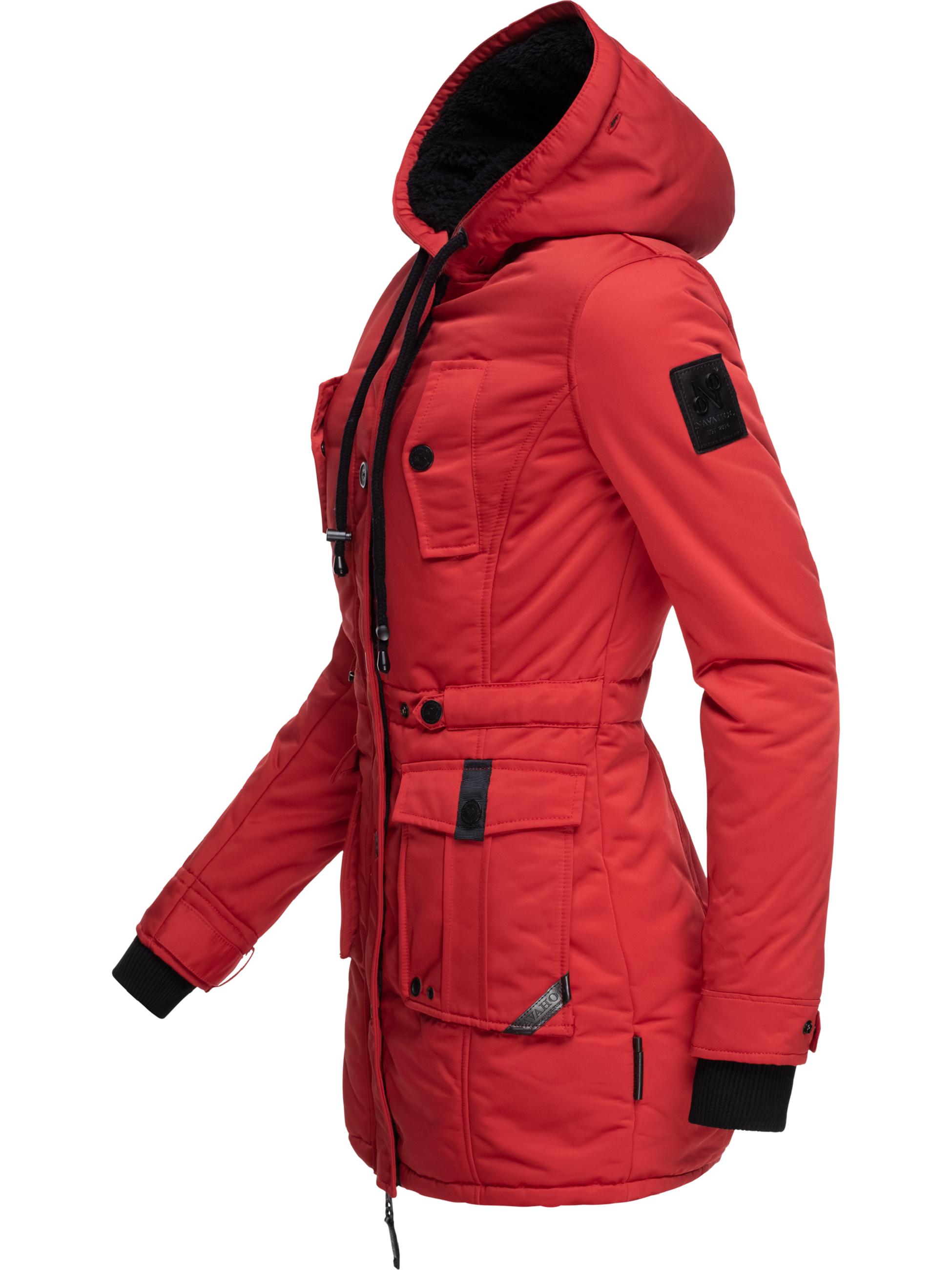 Winterparka mit abnehmbarem Kunstfell "Luluna Prc" Rot