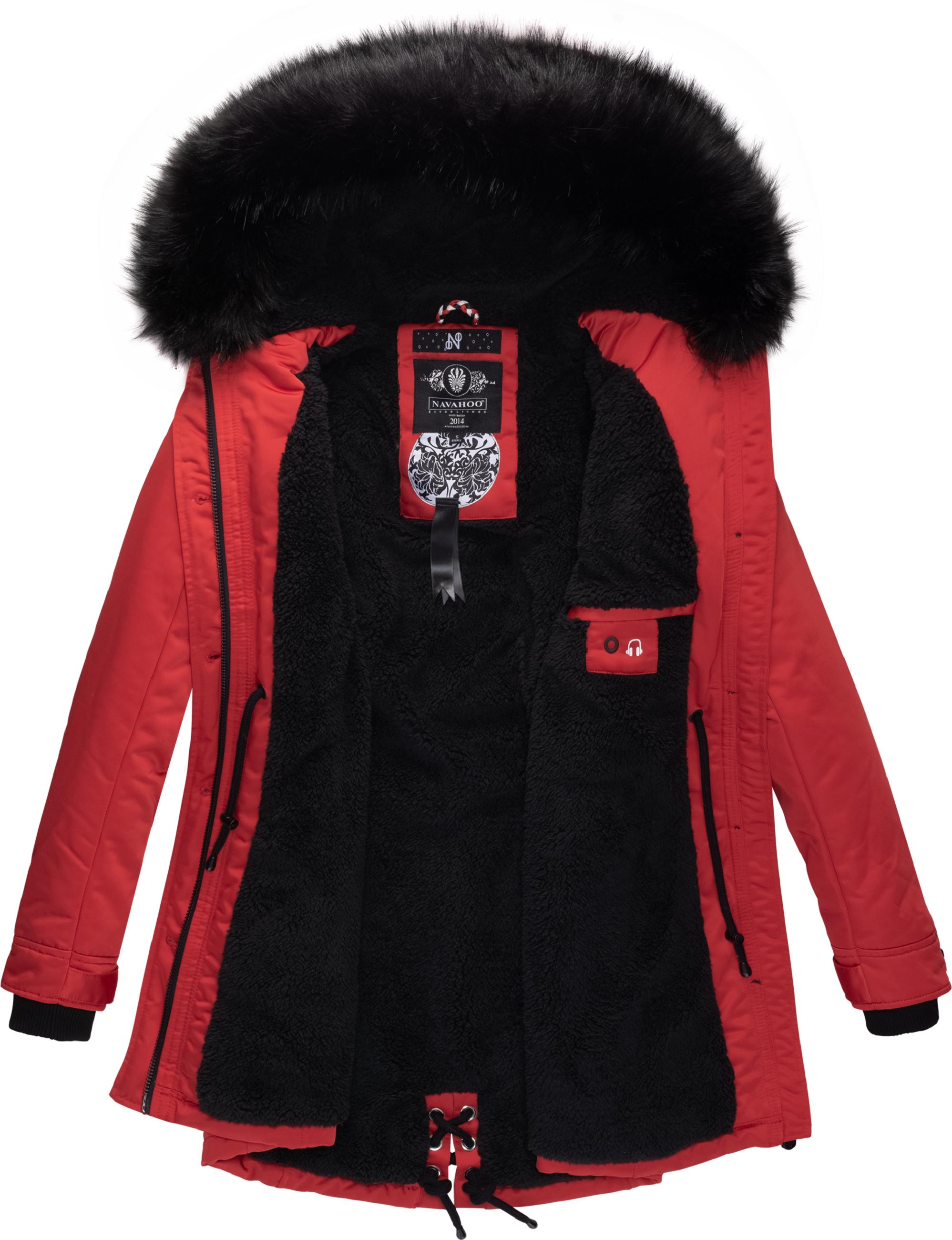 Winterparka mit abnehmbarem Kunstfell "Luluna Prc" Rot