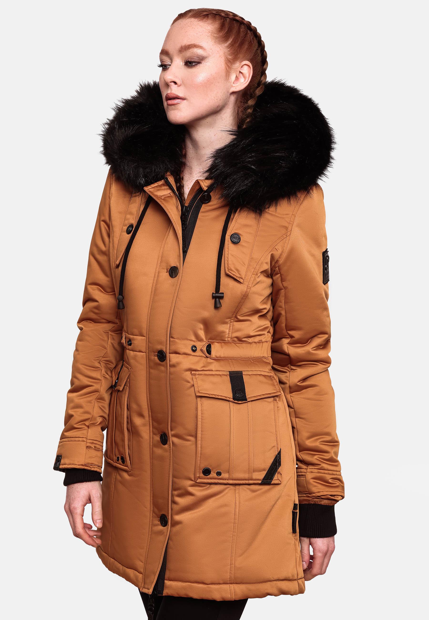 Winterparka mit abnehmbarem Kunstfell "Luluna Prc" Rusty Cinnamon