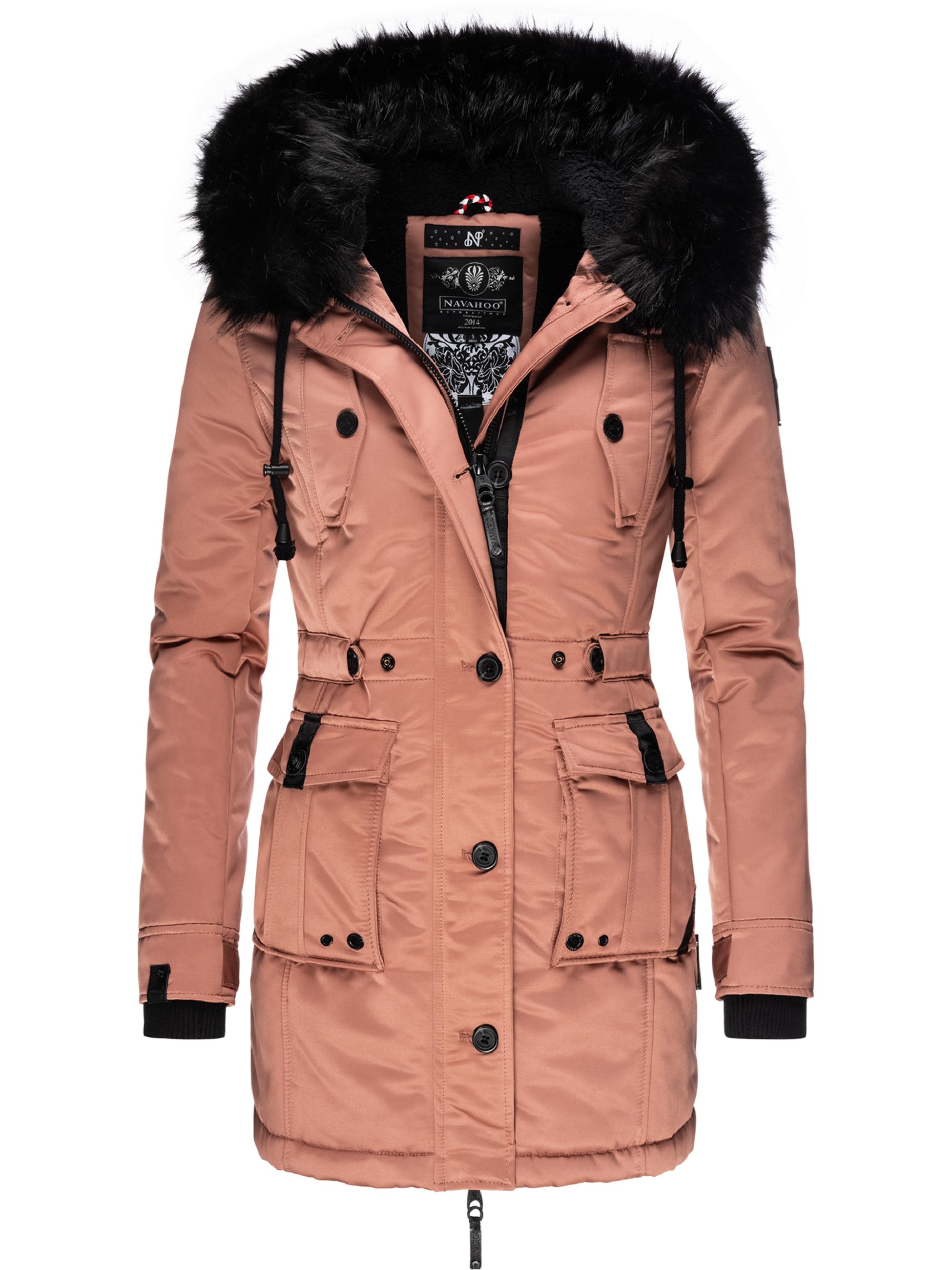 Winterparka mit abnehmbarem Kunstfell "Luluna Prc" Terracotta