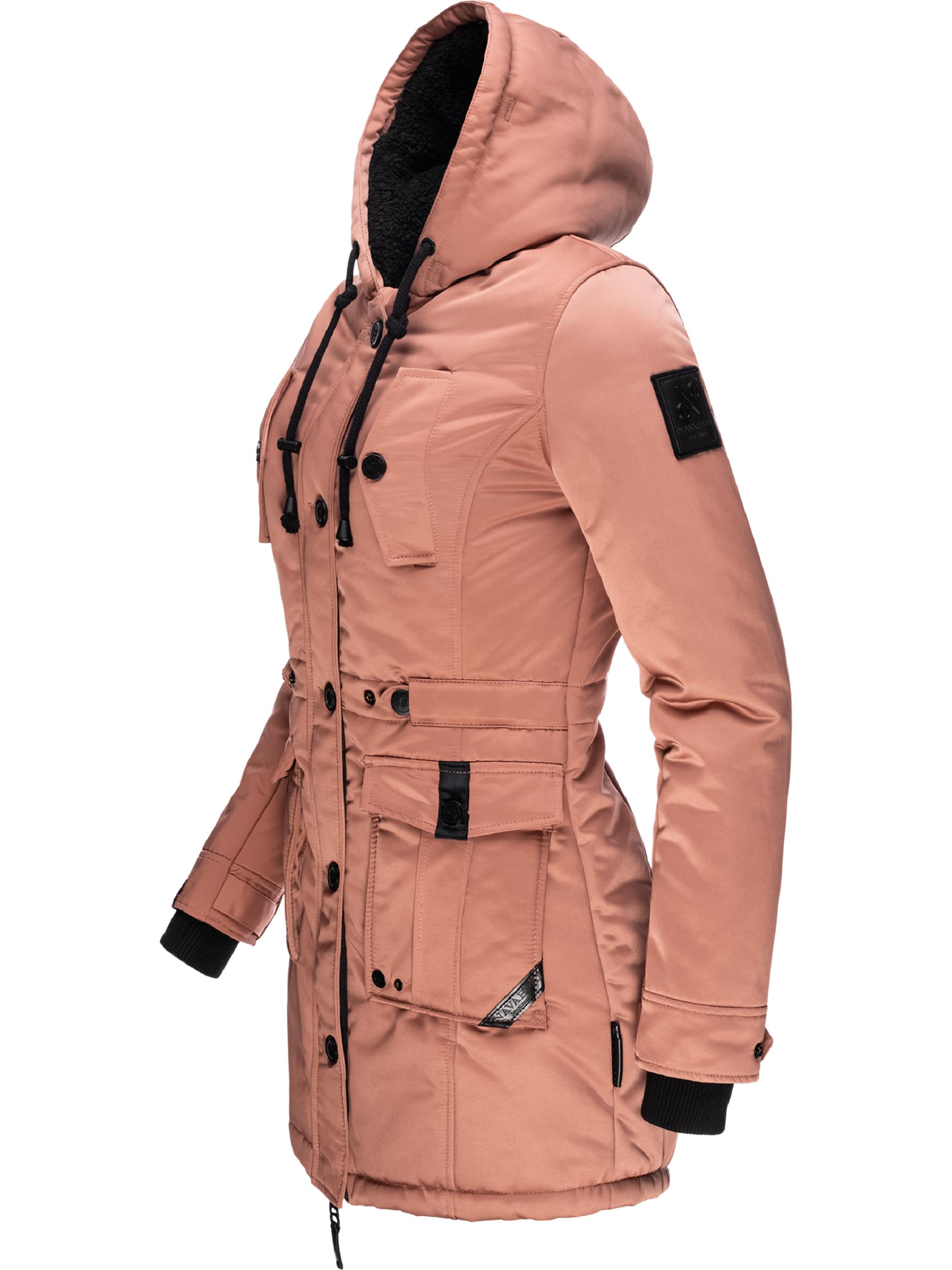 Winterparka mit abnehmbarem Kunstfell "Luluna Prc" Terracotta