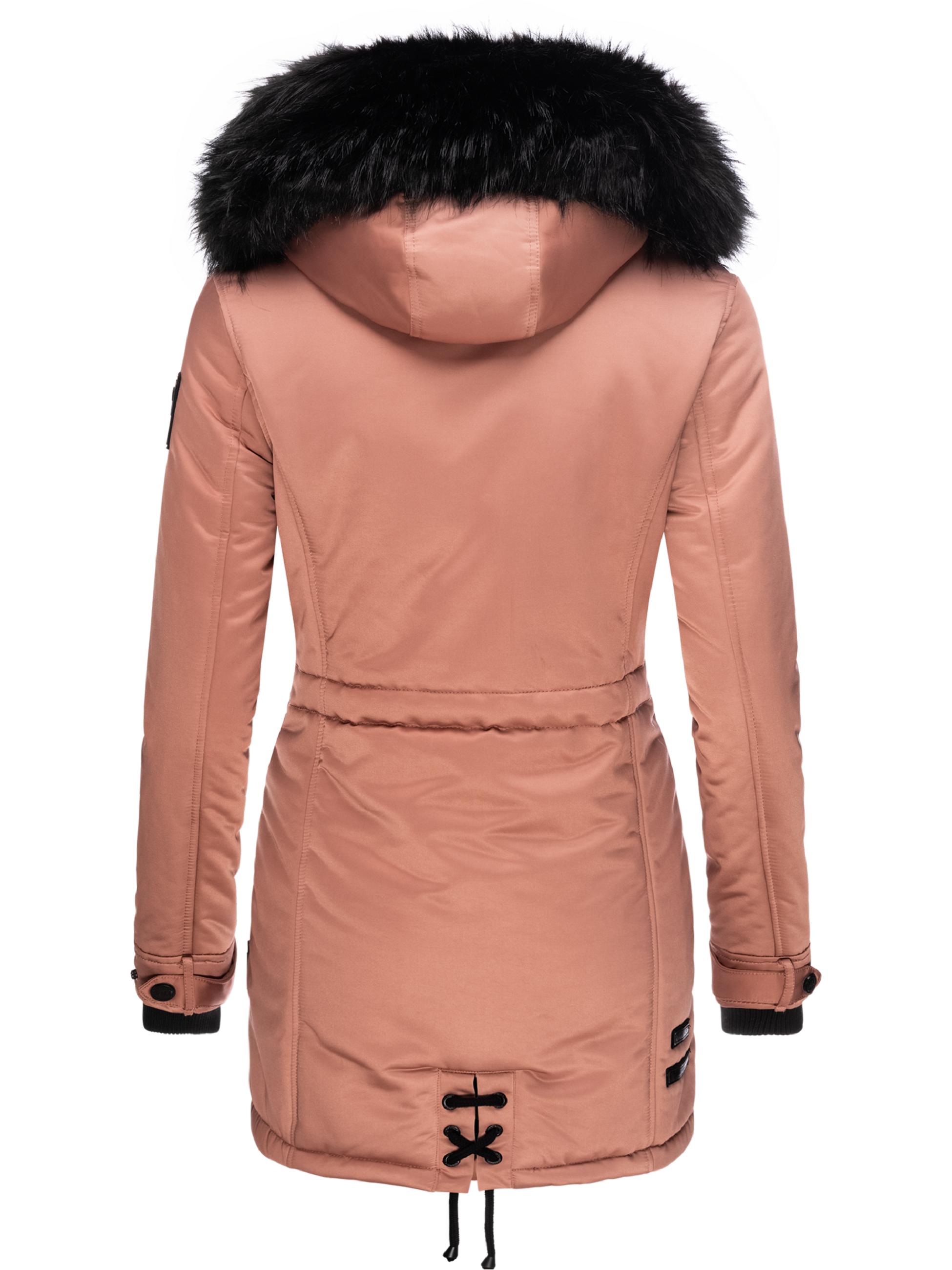 Winterparka mit abnehmbarem Kunstfell "Luluna Prc" Terracotta