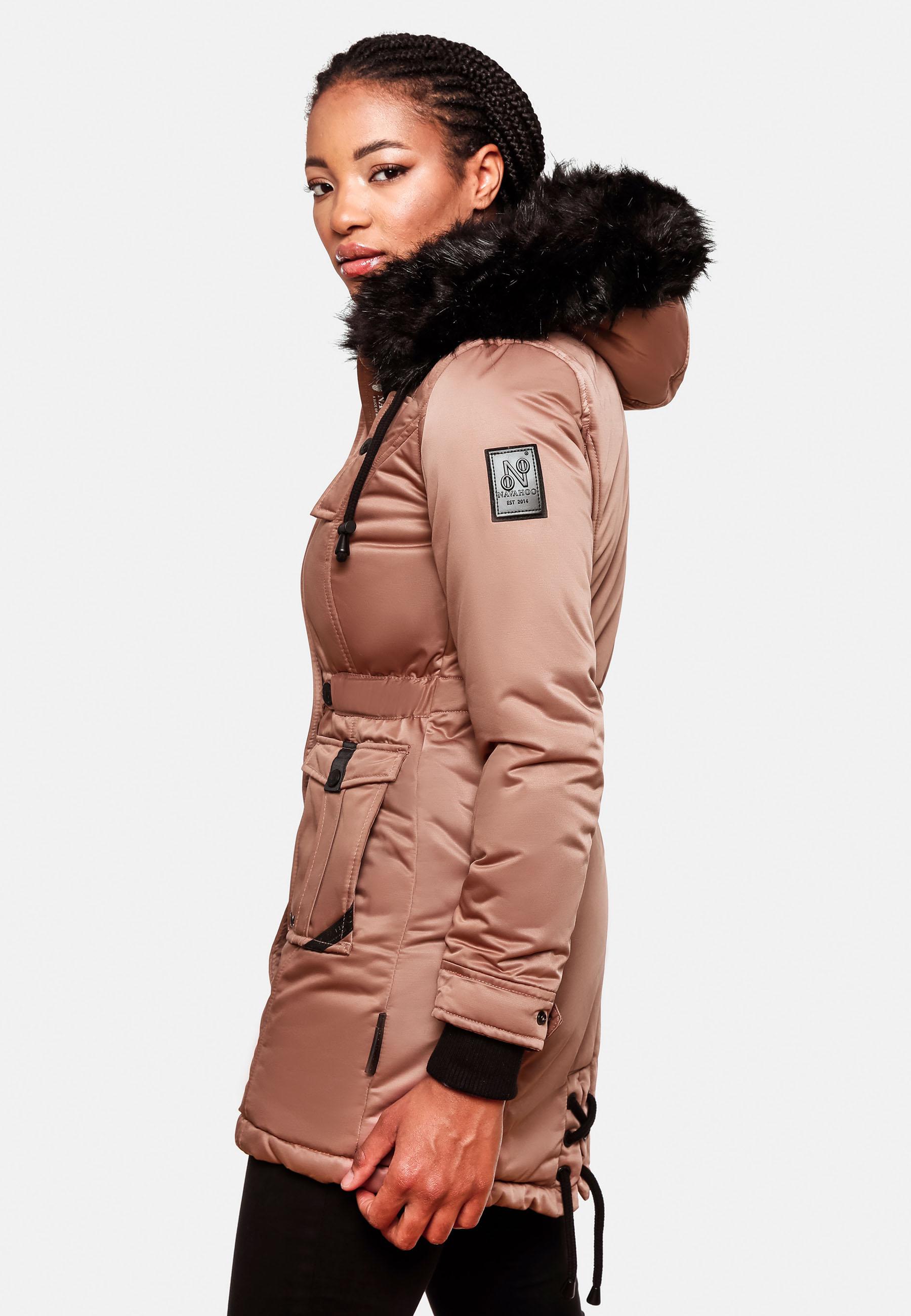 Winterparka mit abnehmbarem Kunstfell "Luluna Prc" Terracotta